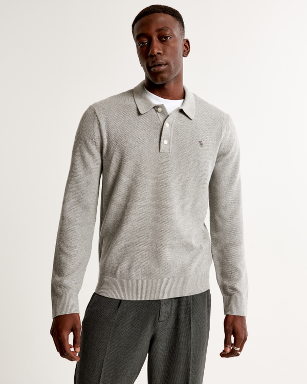 Men's Sweater Polos | Abercrombie & Fitch