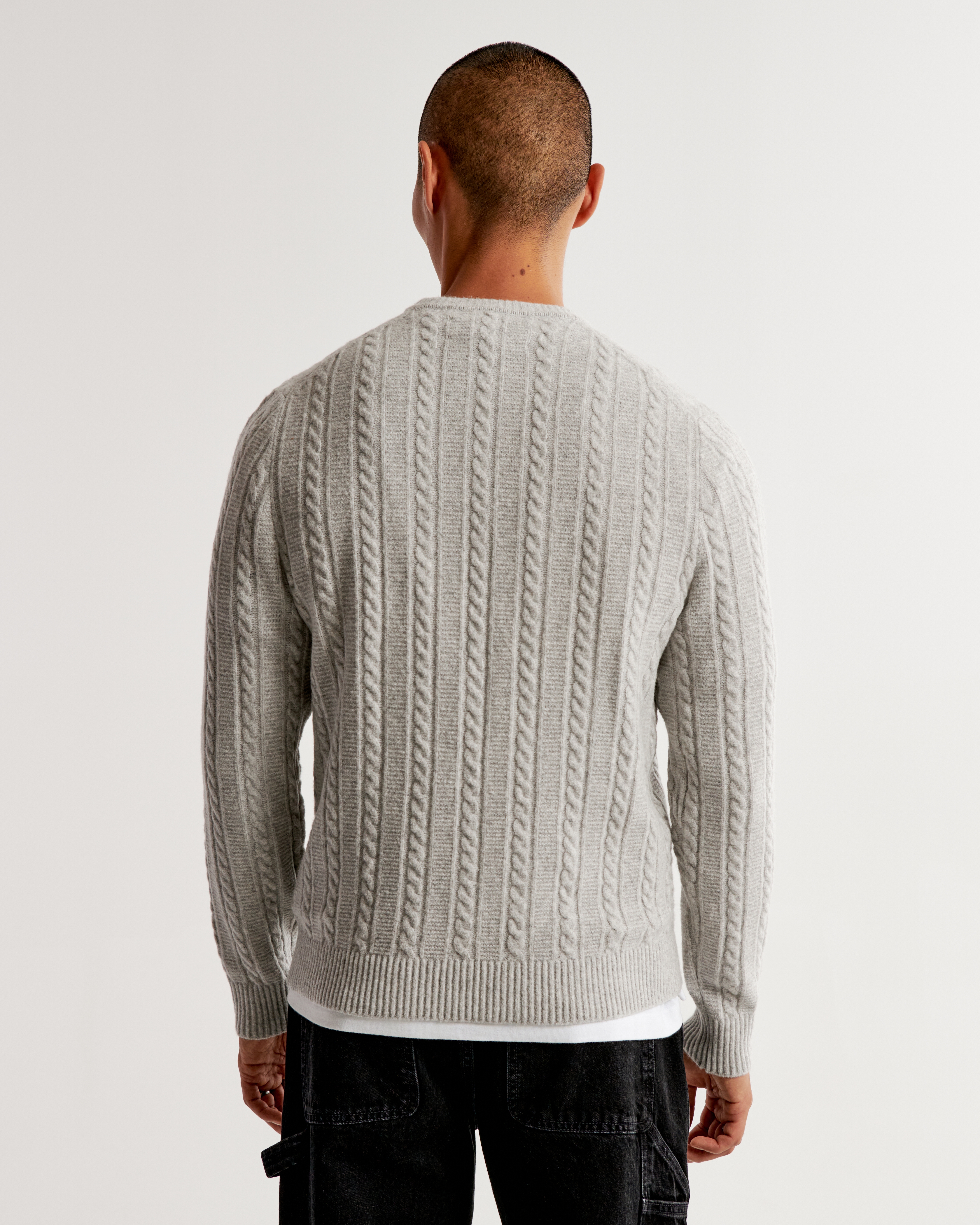 Crew cable knit on sale jumper