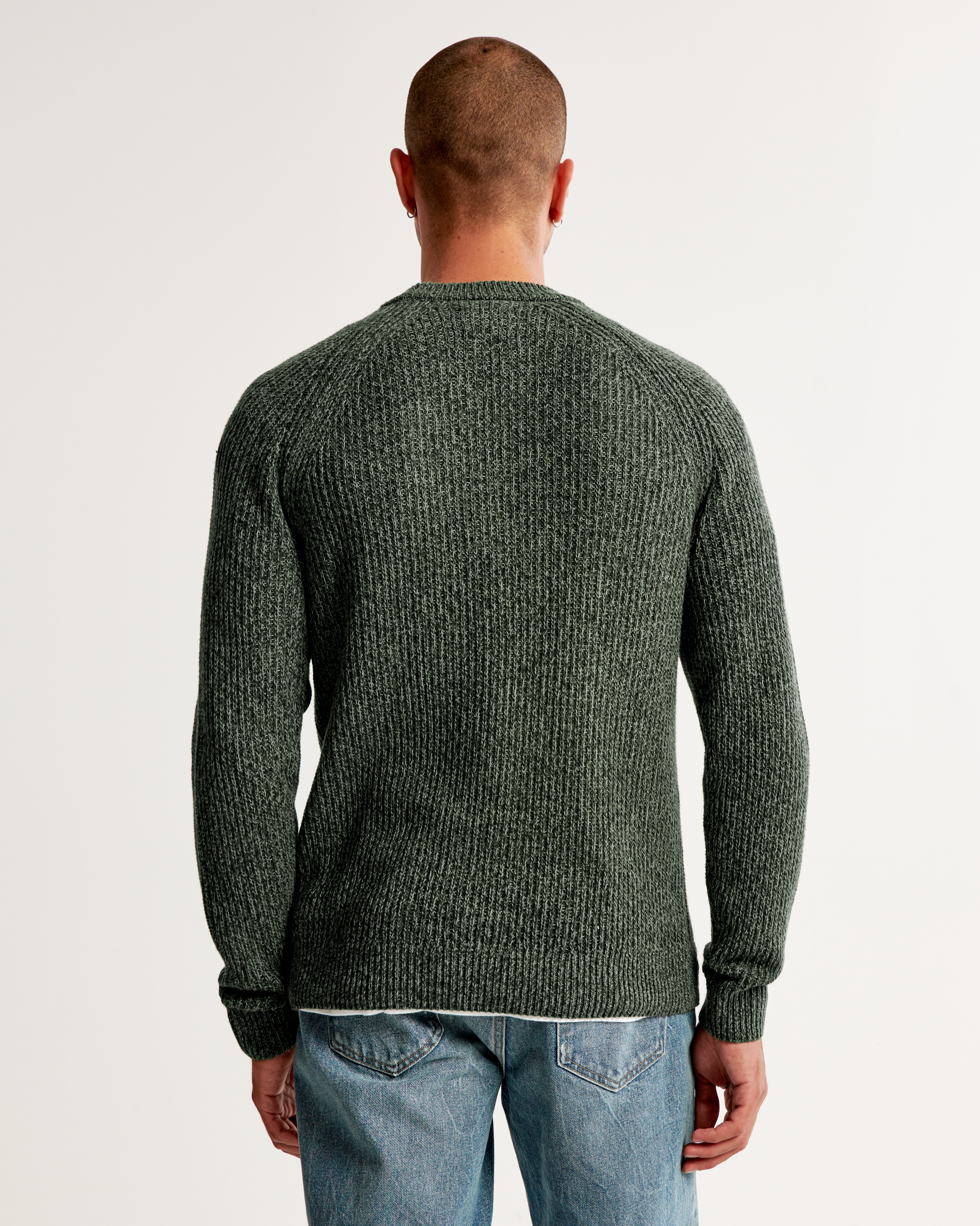 Men's Textured Marled Crew Sweater | Men's Clearance | Abercrombie.com