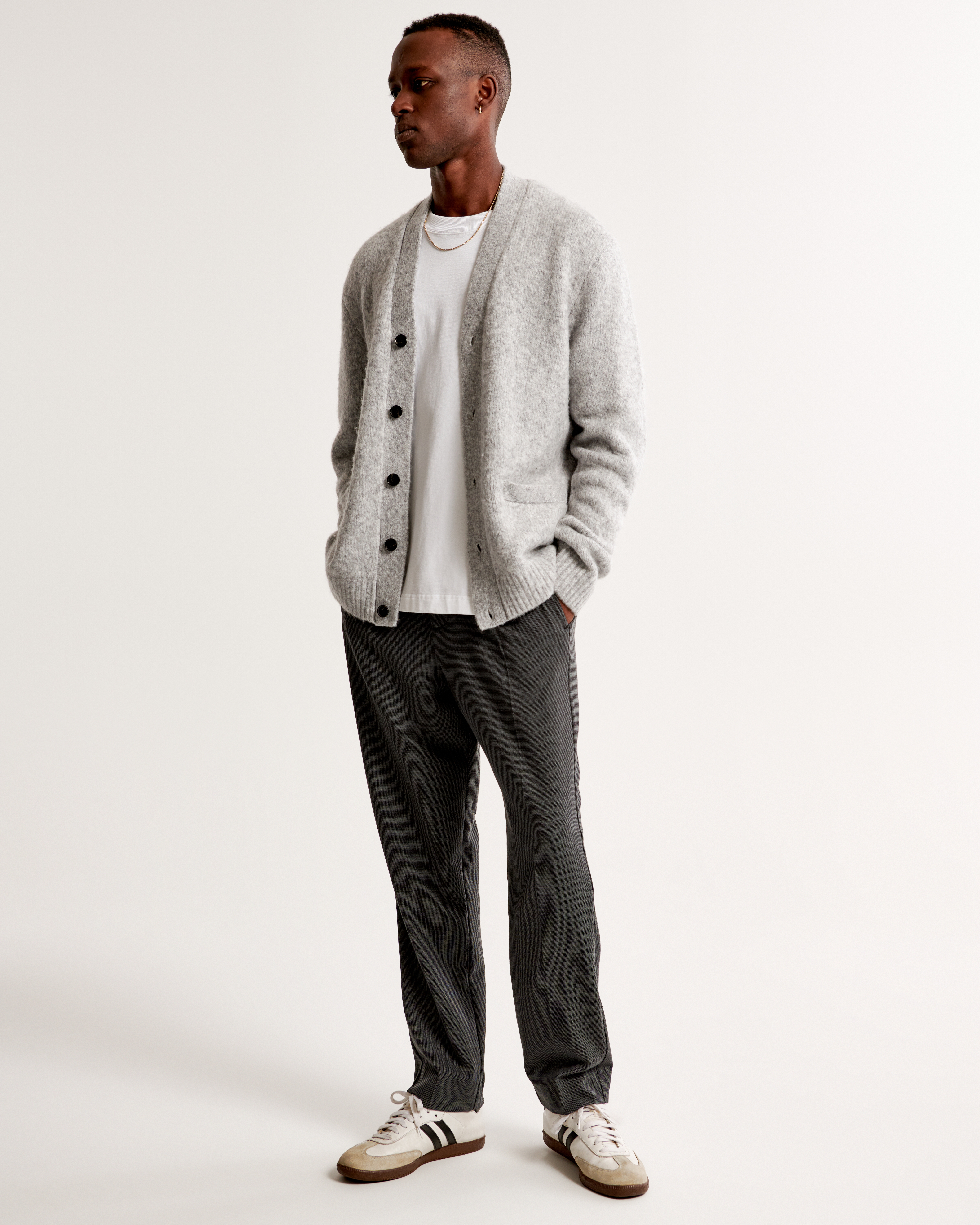 Mens fluffy outlet cardigan