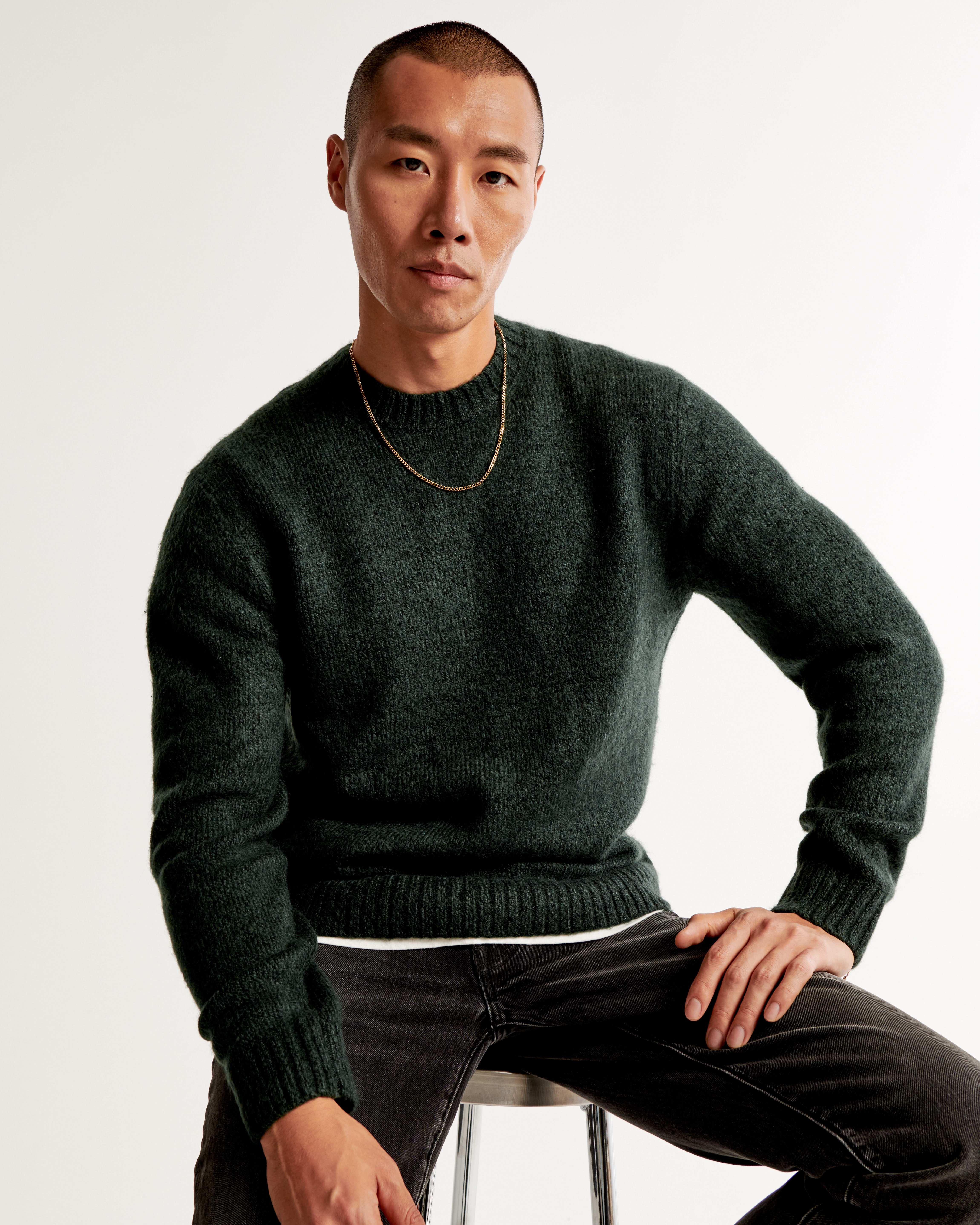 Men's Marled Crew Sweater | Men's Clearance | Abercrombie.com