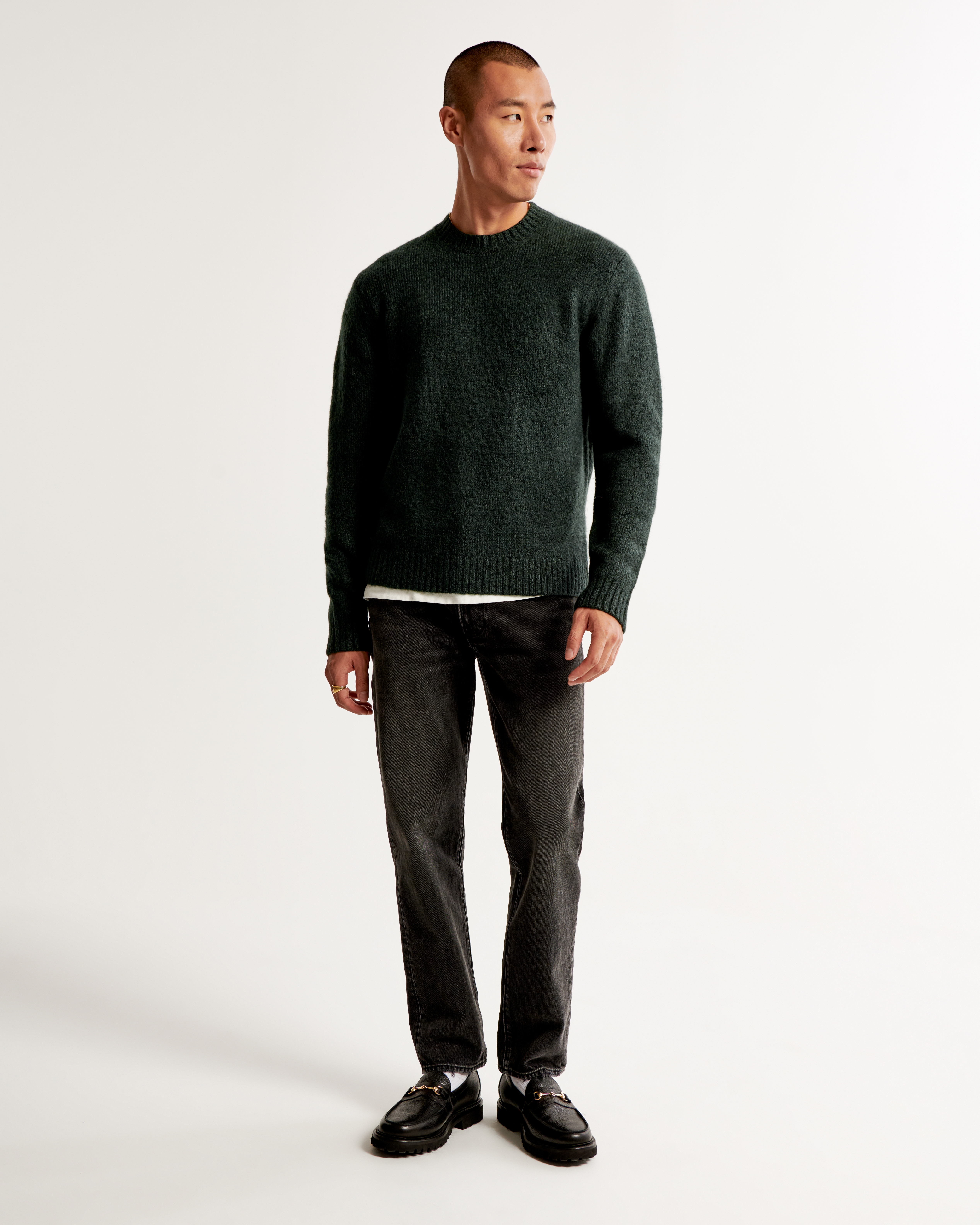 Men's Marled Crew Sweater | Men's Clearance | Abercrombie.com