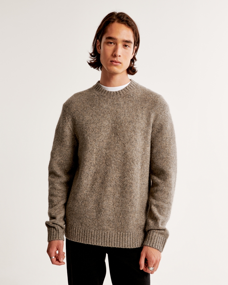 Men's Marled Crew Sweater, Men's Clearance
