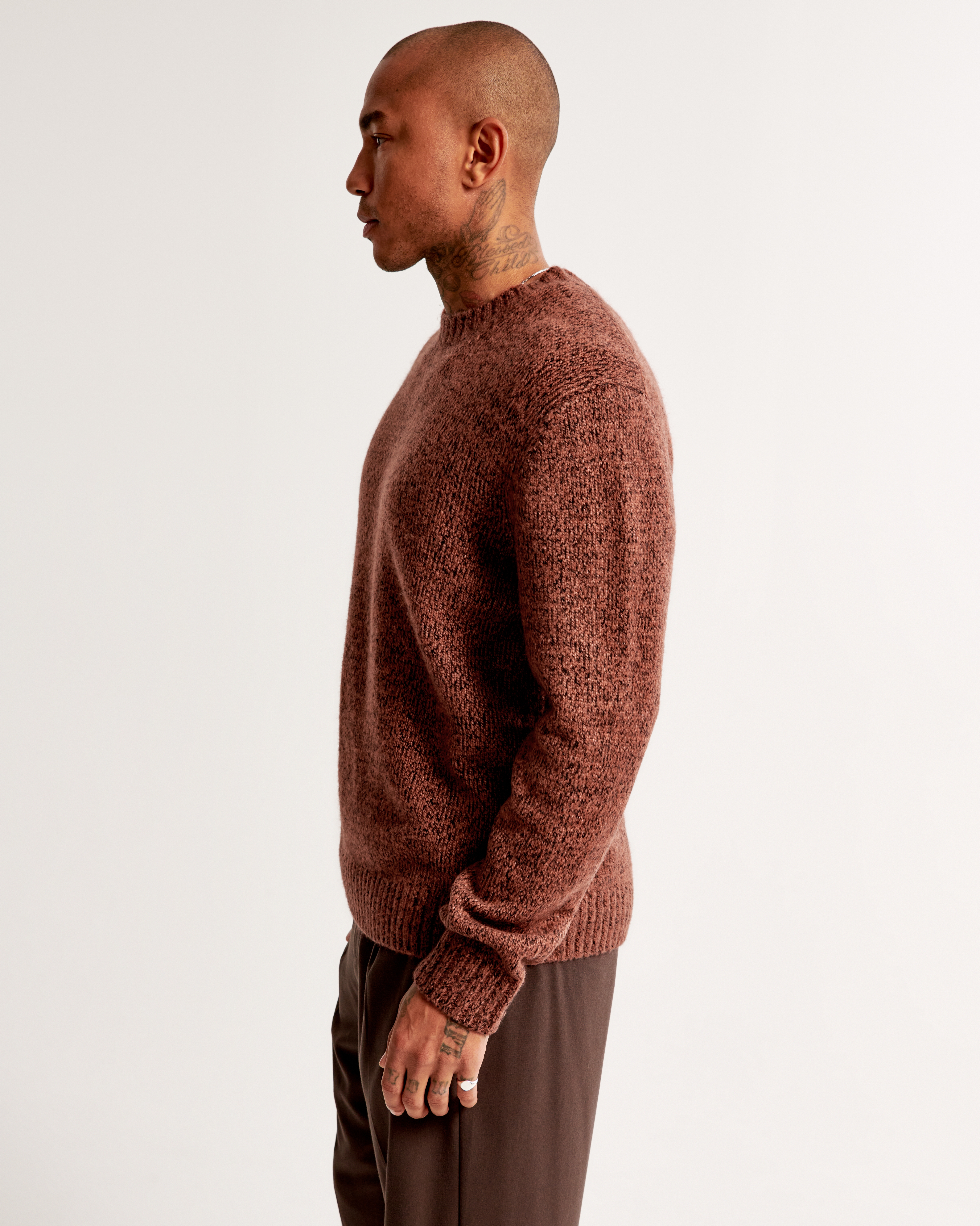 Men's fuzzy mohair sweater sale