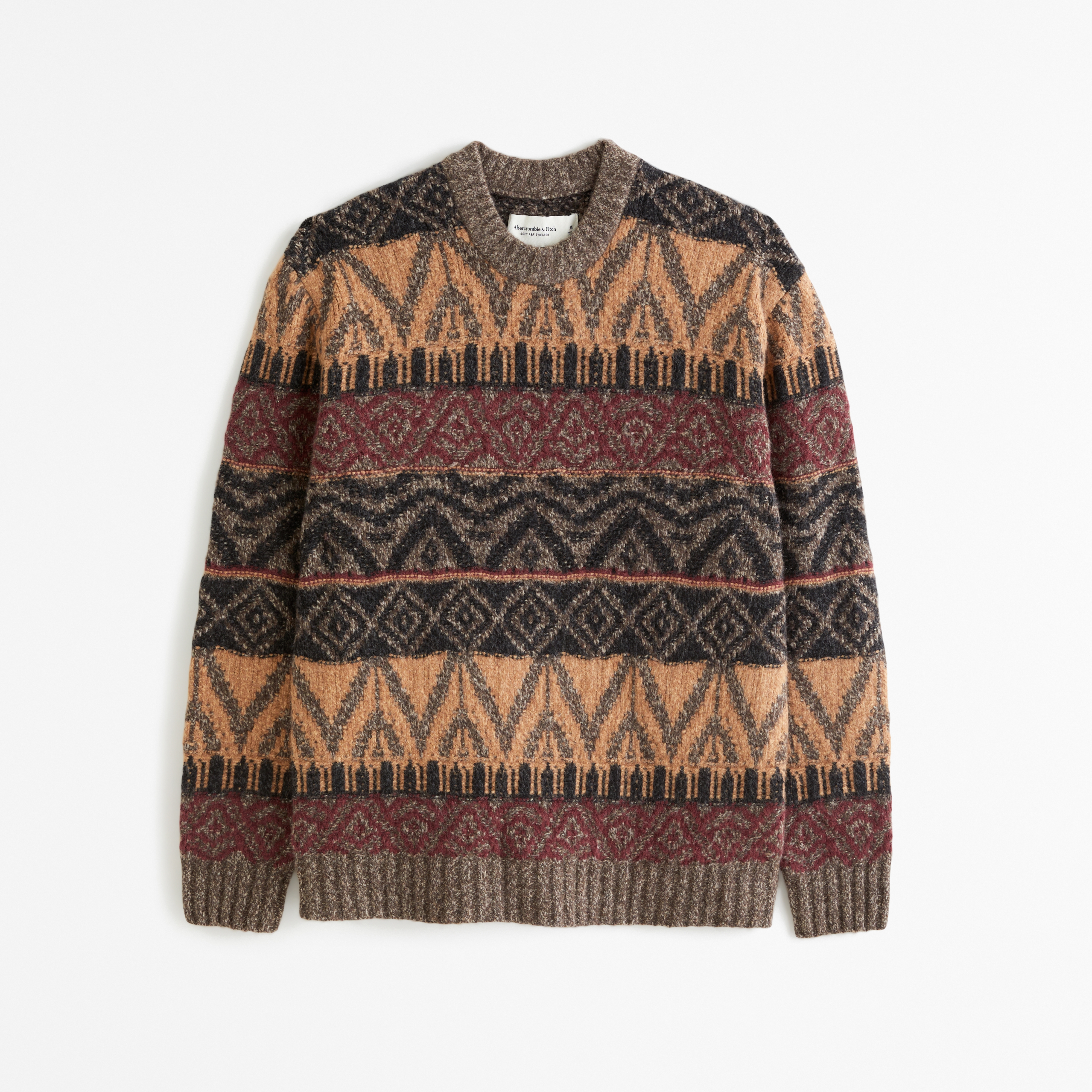 Men's Fuzzy Pattern Crew Sweater | Men's Tops | Abercrombie.com