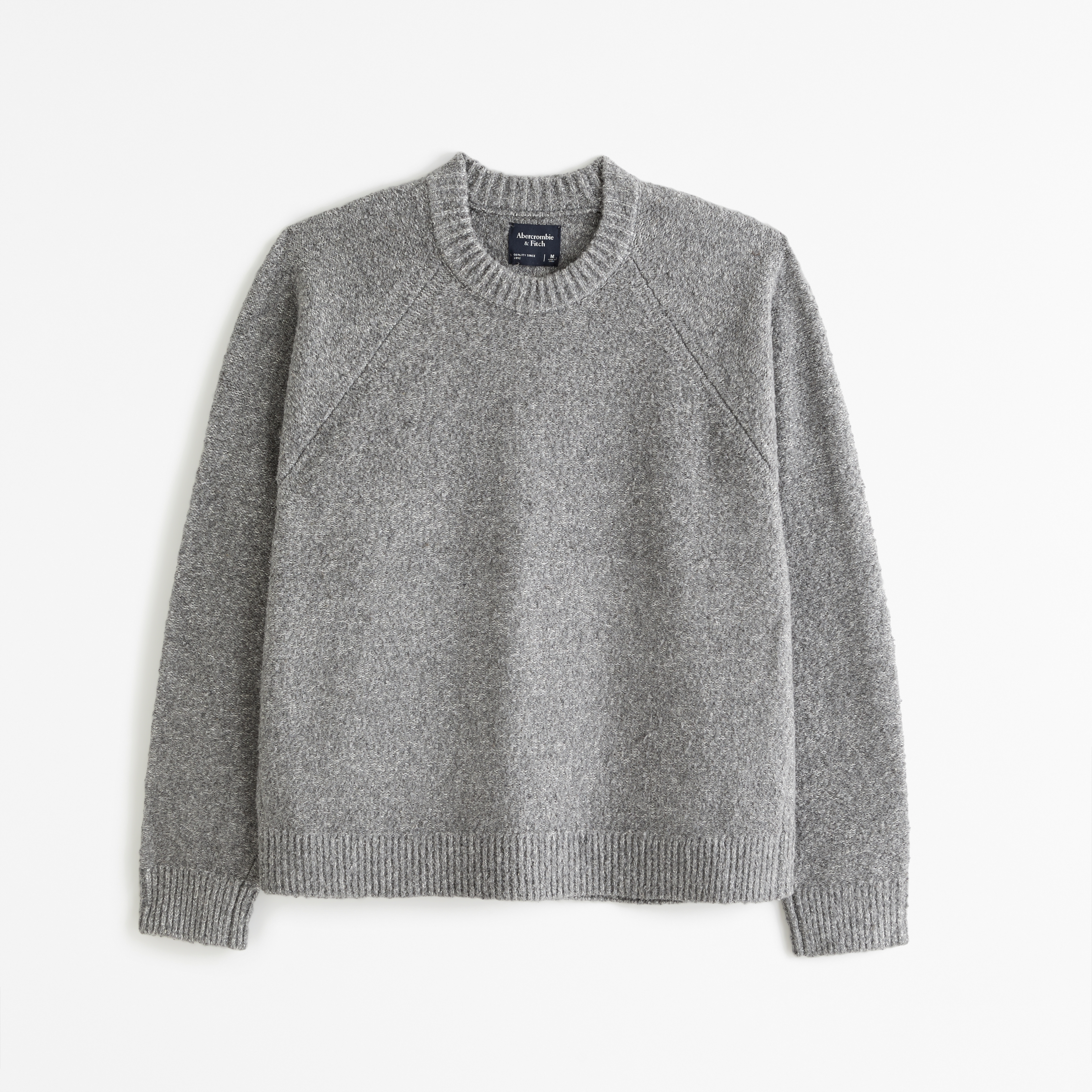 Men s Oversized Boucle Crew Sweater Men s Clearance