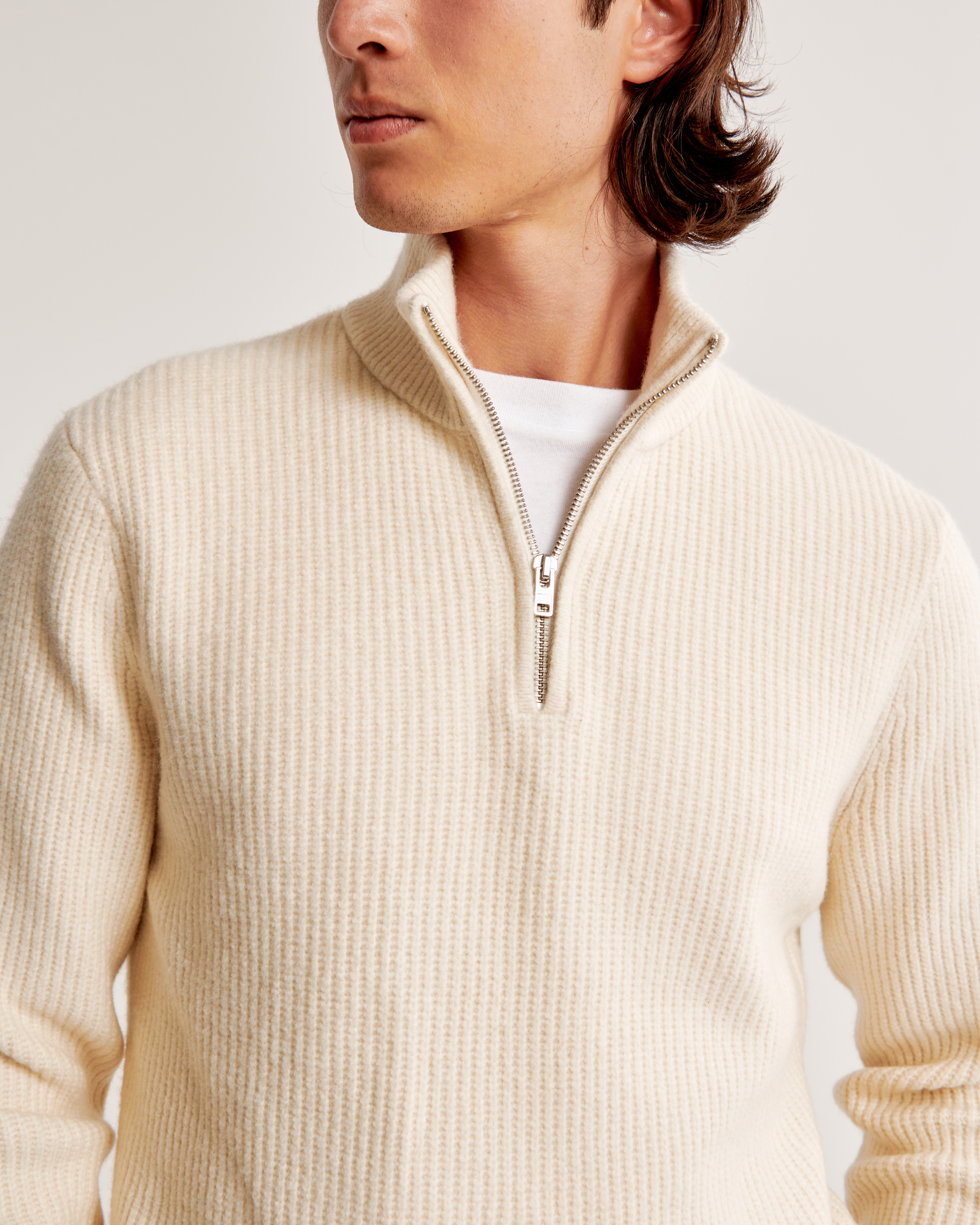 Mens three best sale quarter zip sweater