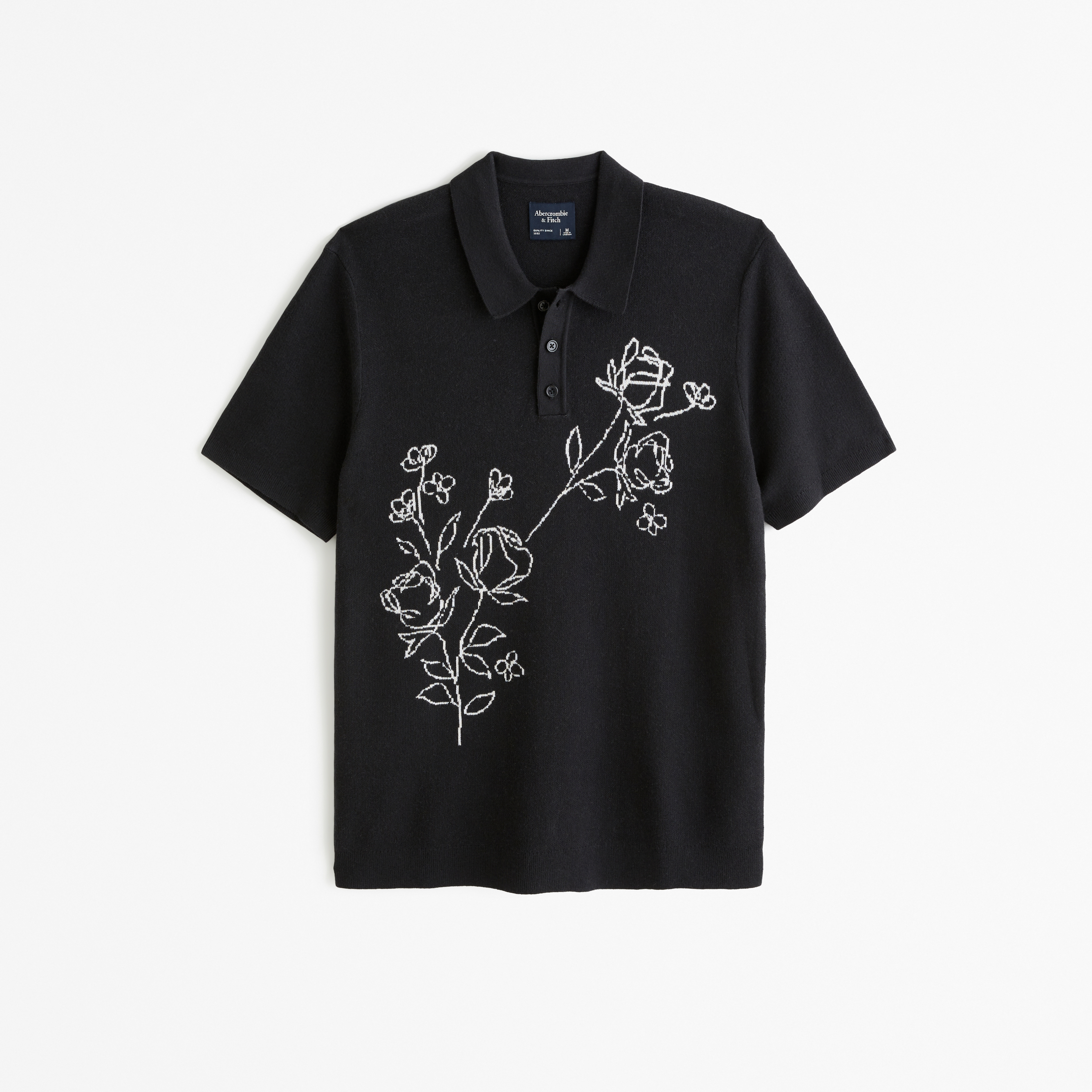 Floral hotsell polo black