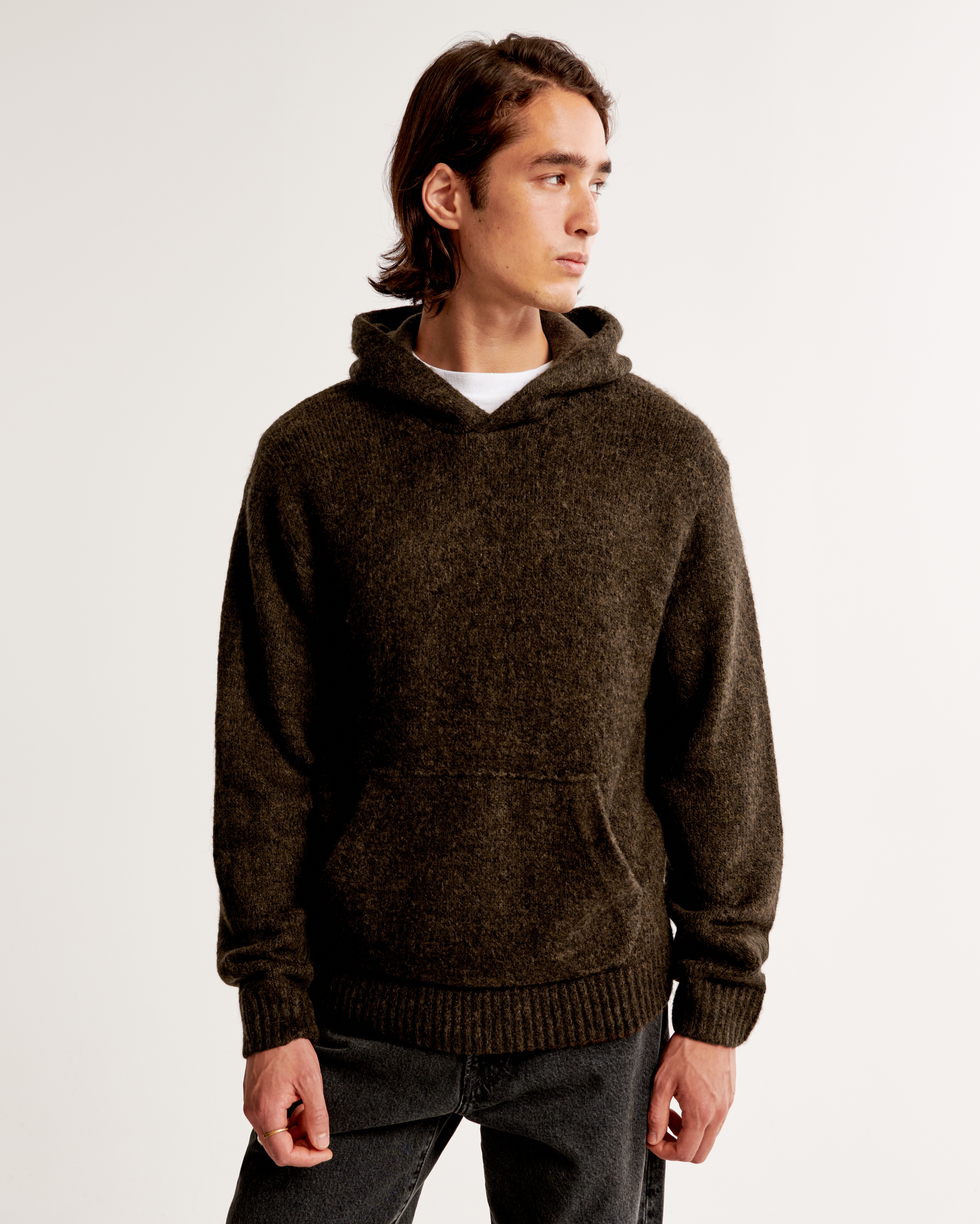 Mens fuzzy online hoodie