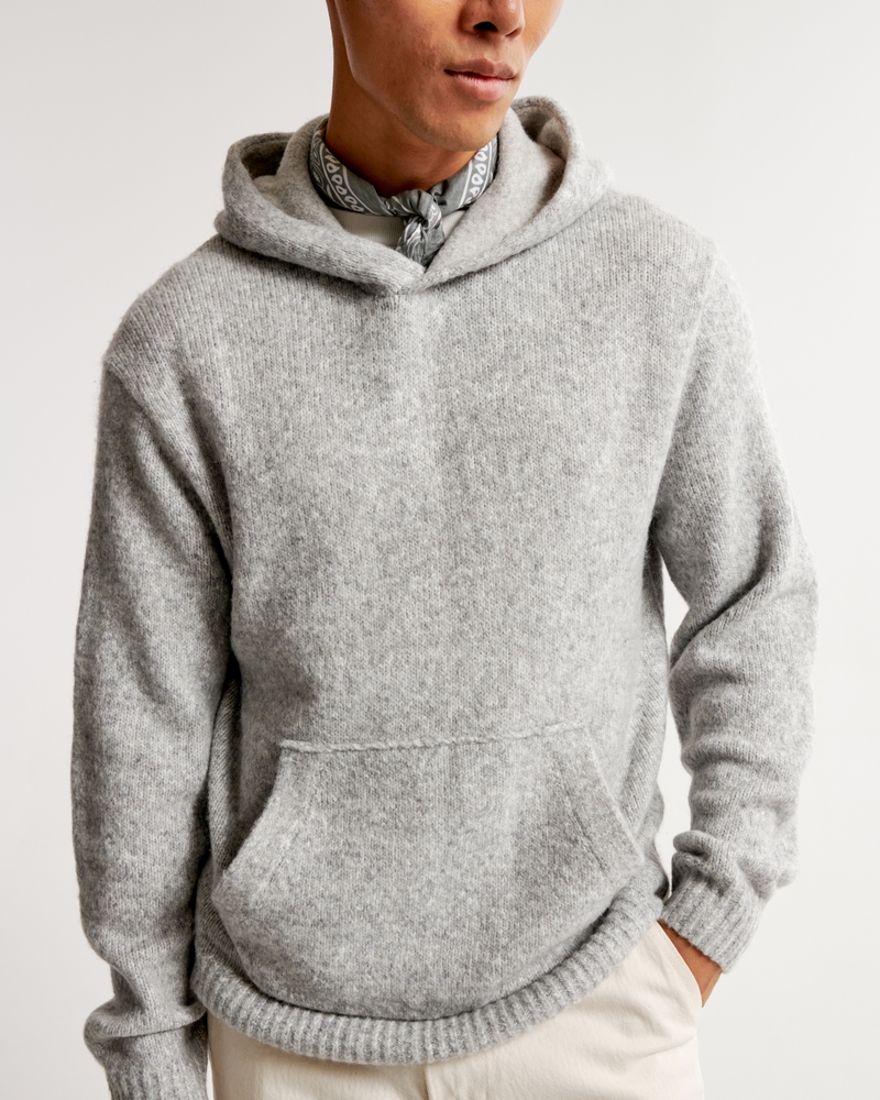 Men's Fuzzy Sweater Hoodie, Men's Clearance