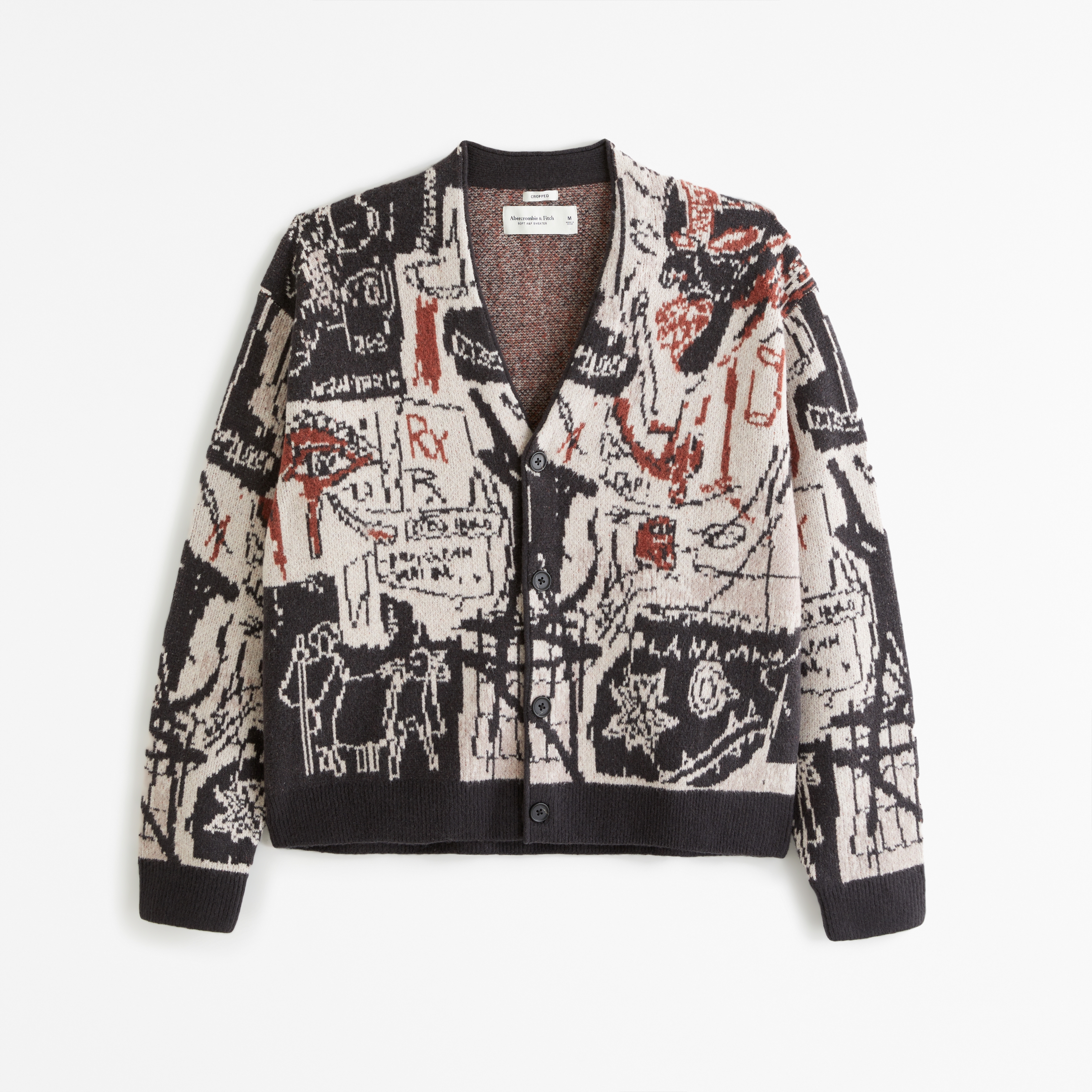 Men's Basquiat Cropped Cardigan | Men's Clearance | Abercrombie.com