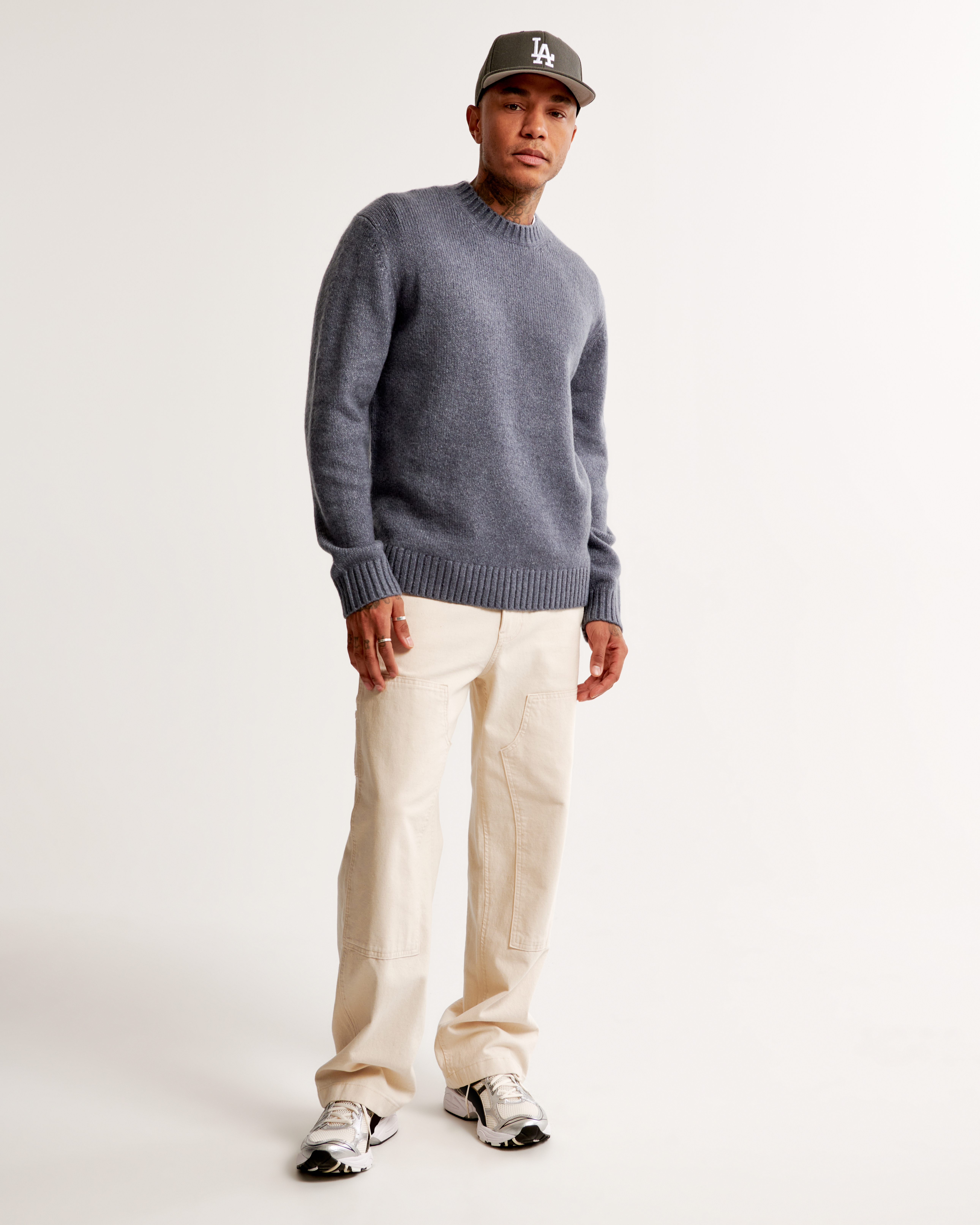 Men's Fuzzy Crew Sweater | Men's Clearance | Abercrombie.com