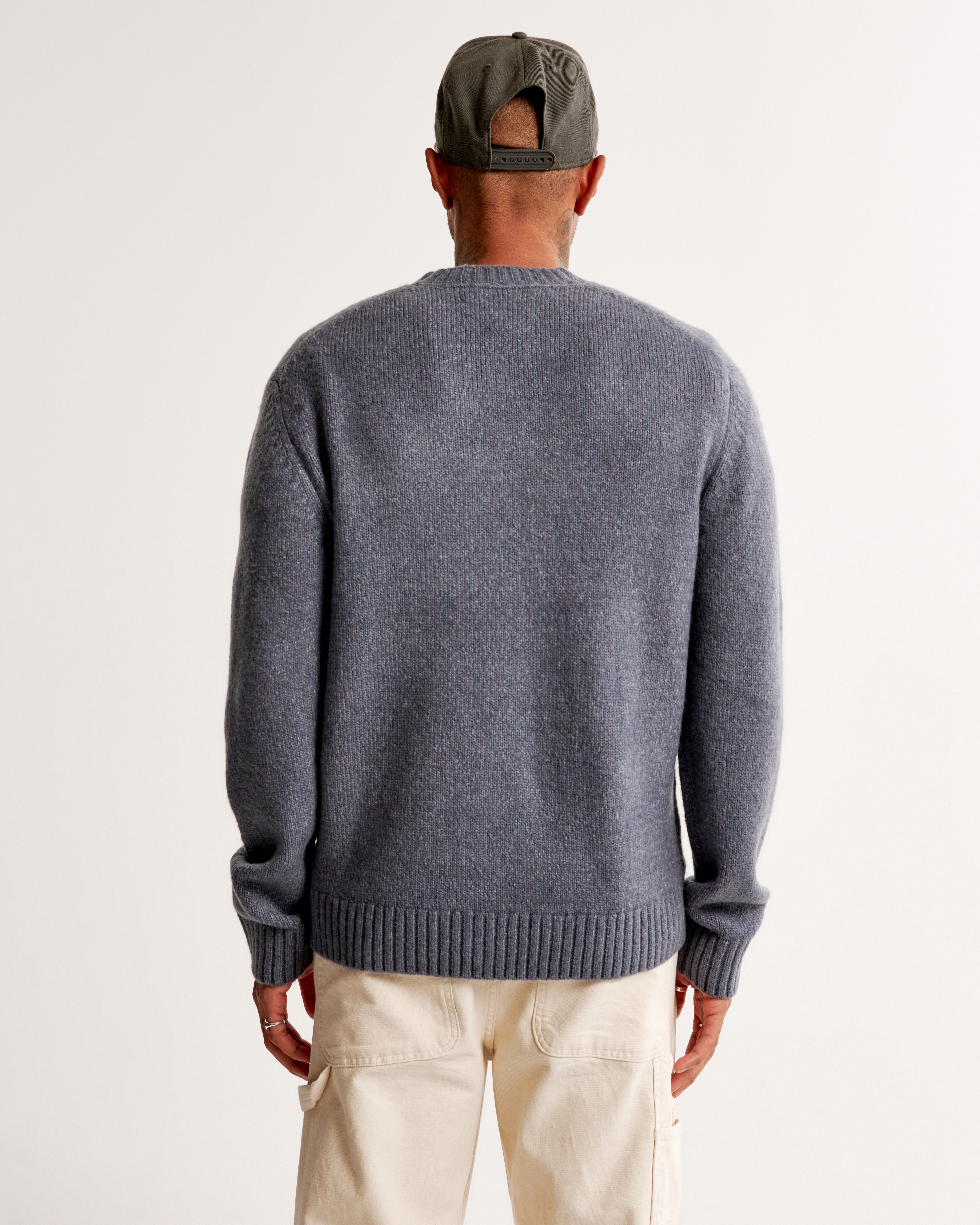 Fuzzy clearance crew neck