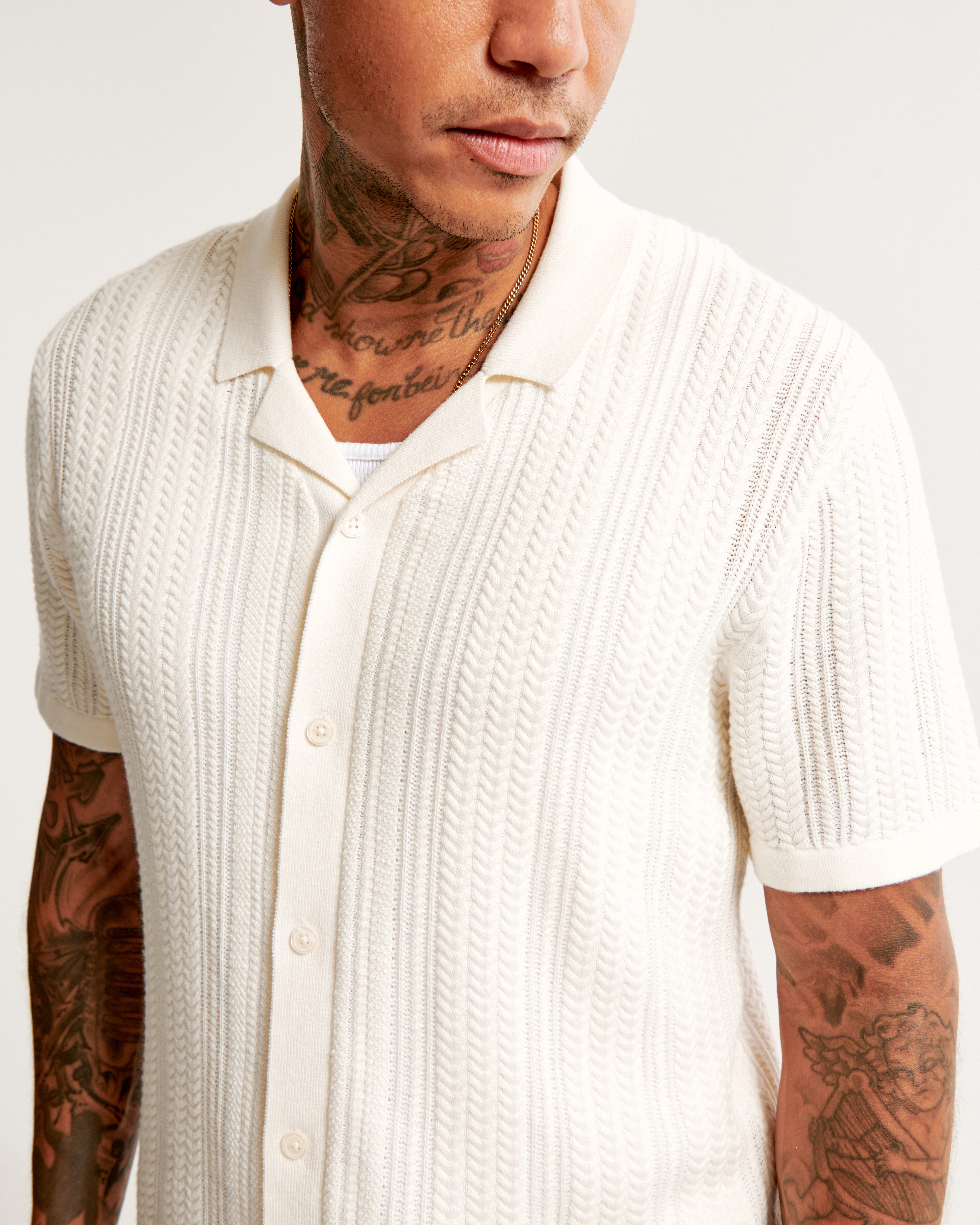 Retro Button-Through Sweater Polo