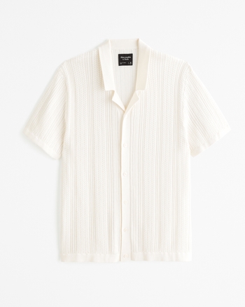 Men's Retro Button-Through Sweater Polo | Men's Clearance | Abercrombie.com
