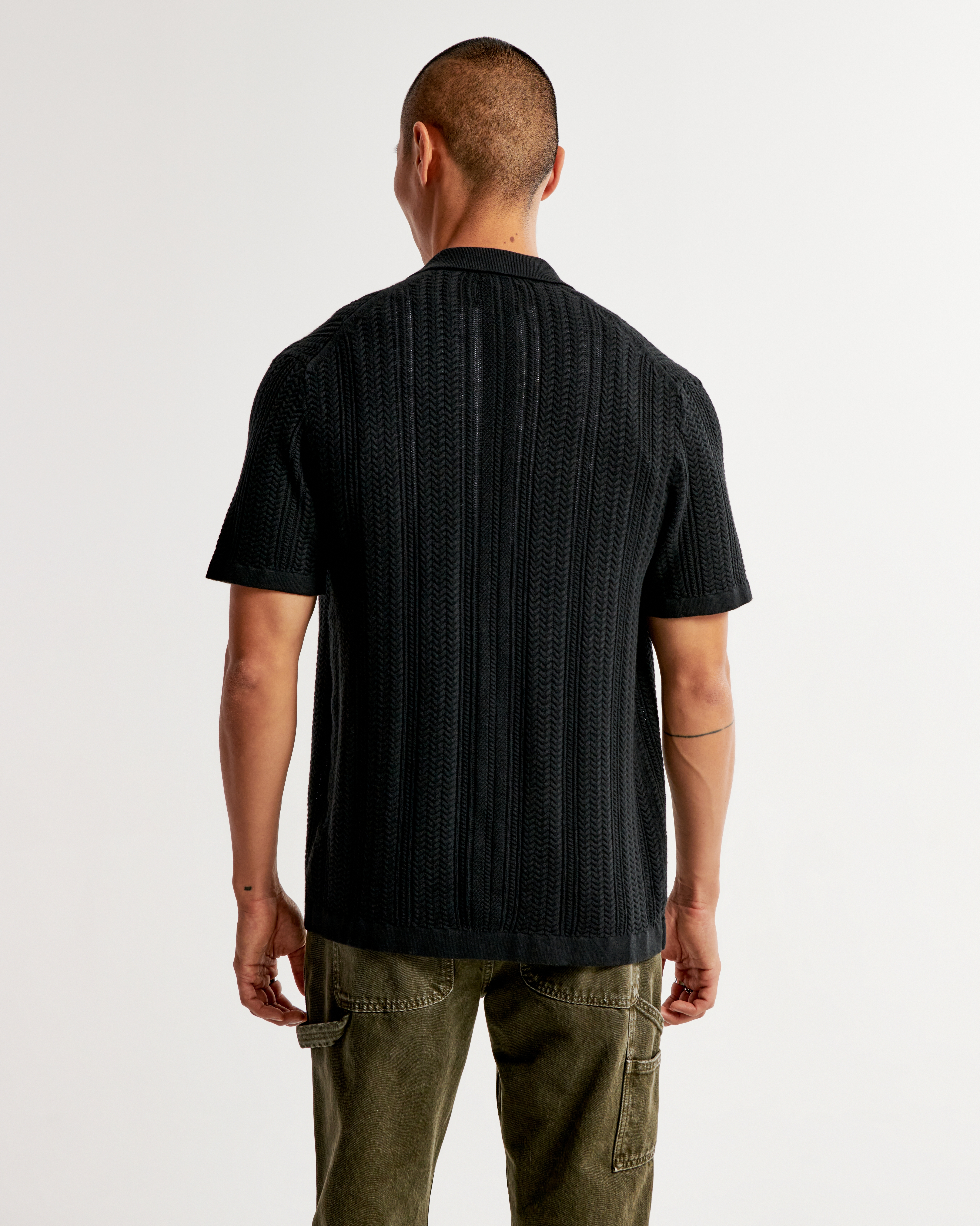 Men's Retro Button-Through Sweater Polo | Men's Tops | Abercrombie.com