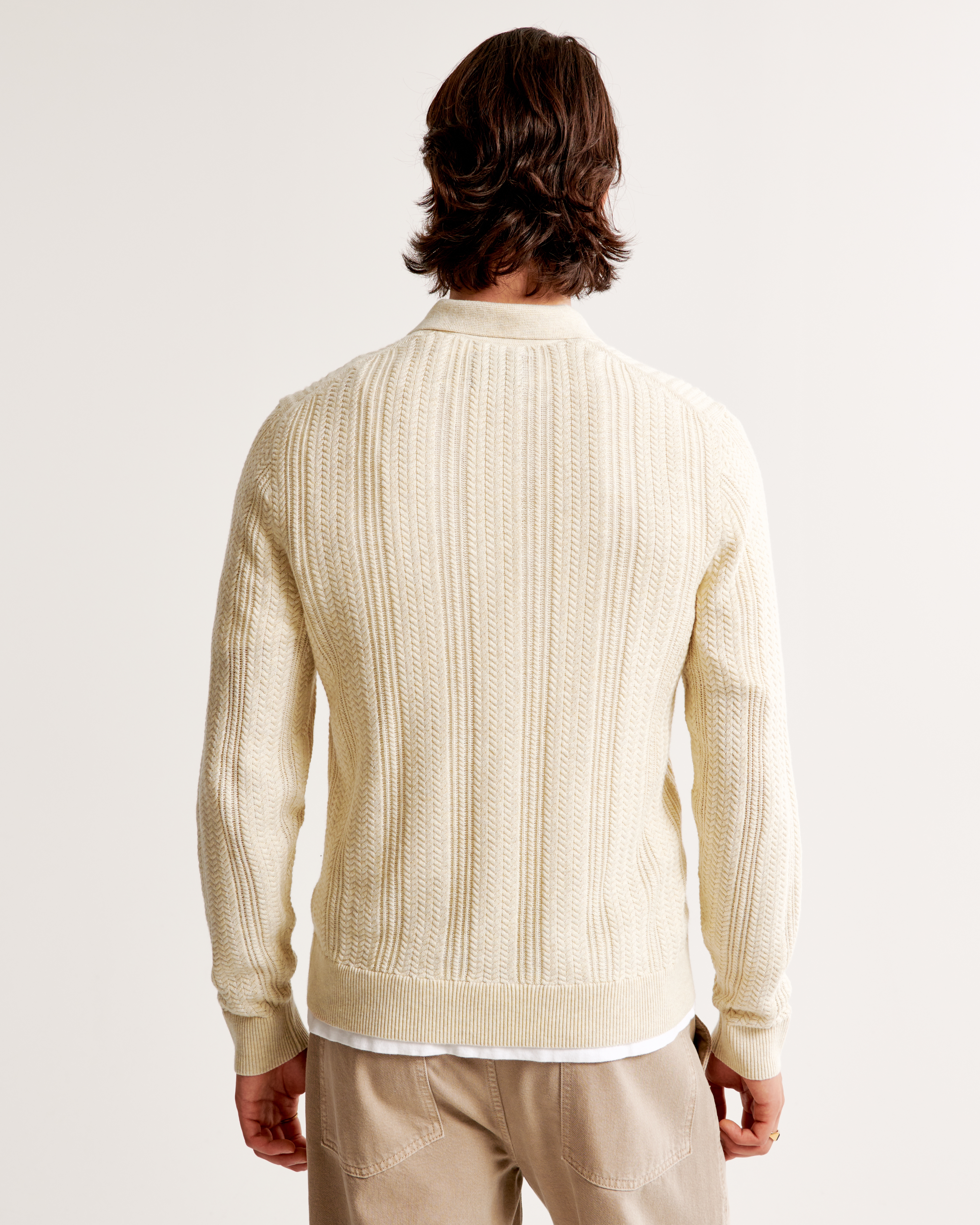 Men's Long-Sleeve 3-Button Sweater Polo | Men's Tops | Abercrombie.com