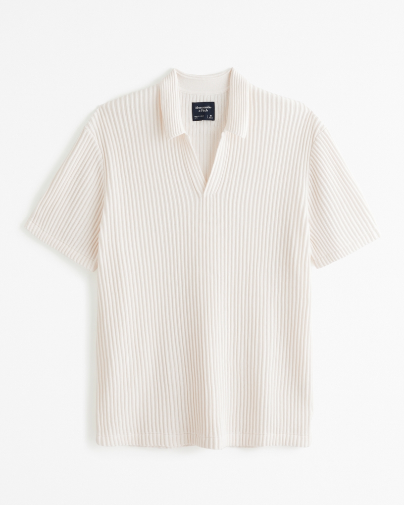 Homme Plisse Johnny Collar Sweater Polo Homme Hauts