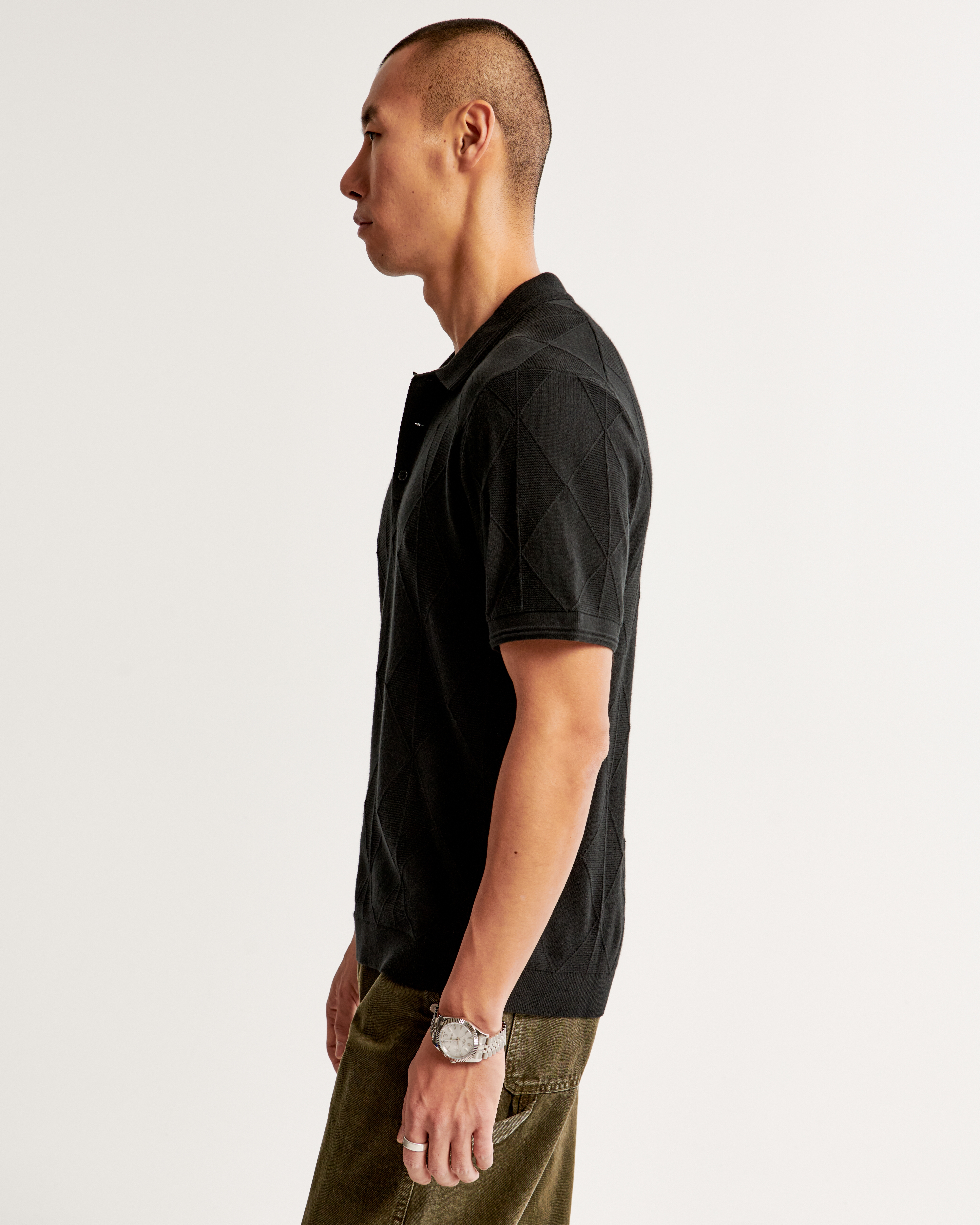 Men's three button sweaters hotsell