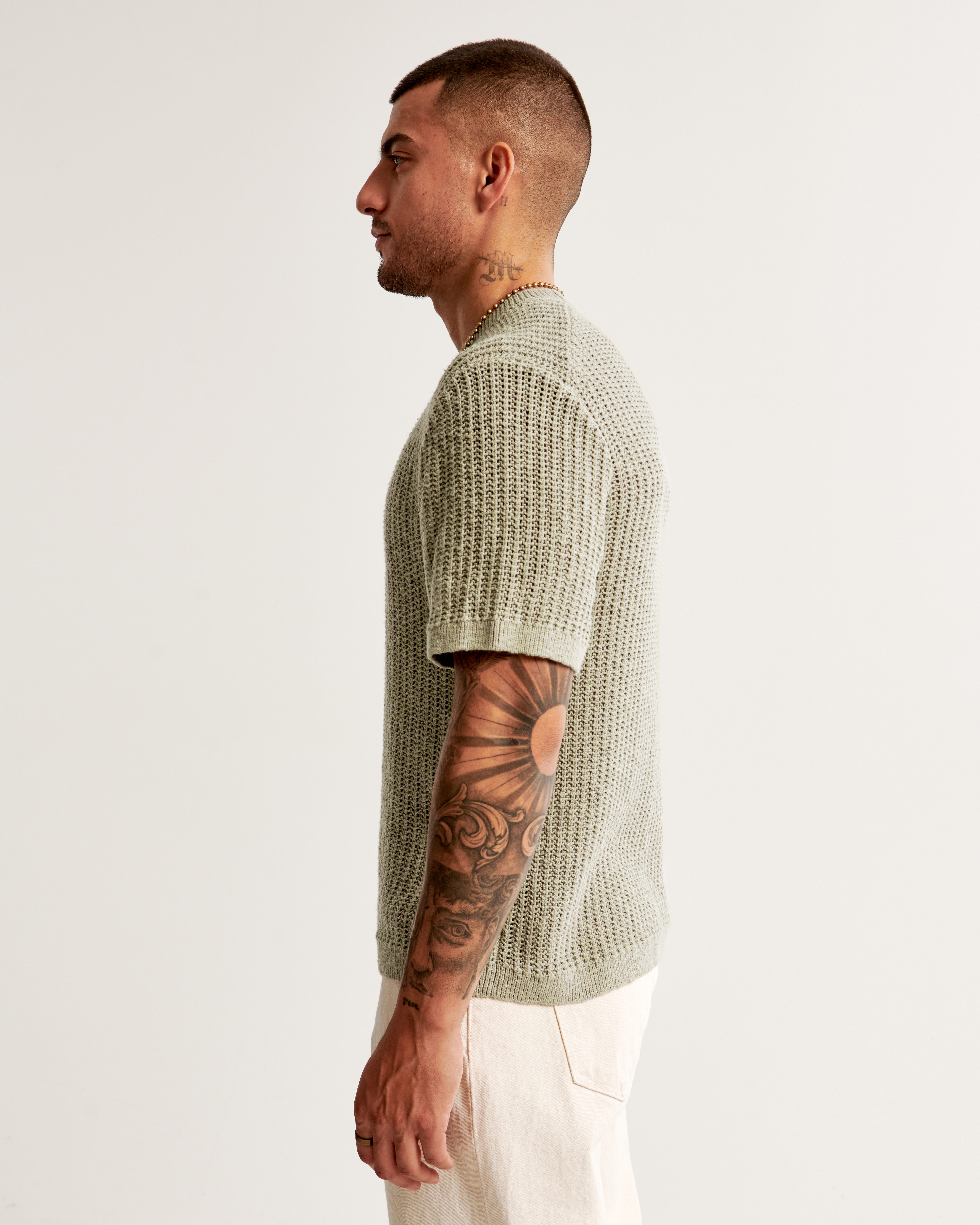 Men's Stitched Sweater Tee | Men's Tops | Abercrombie.com