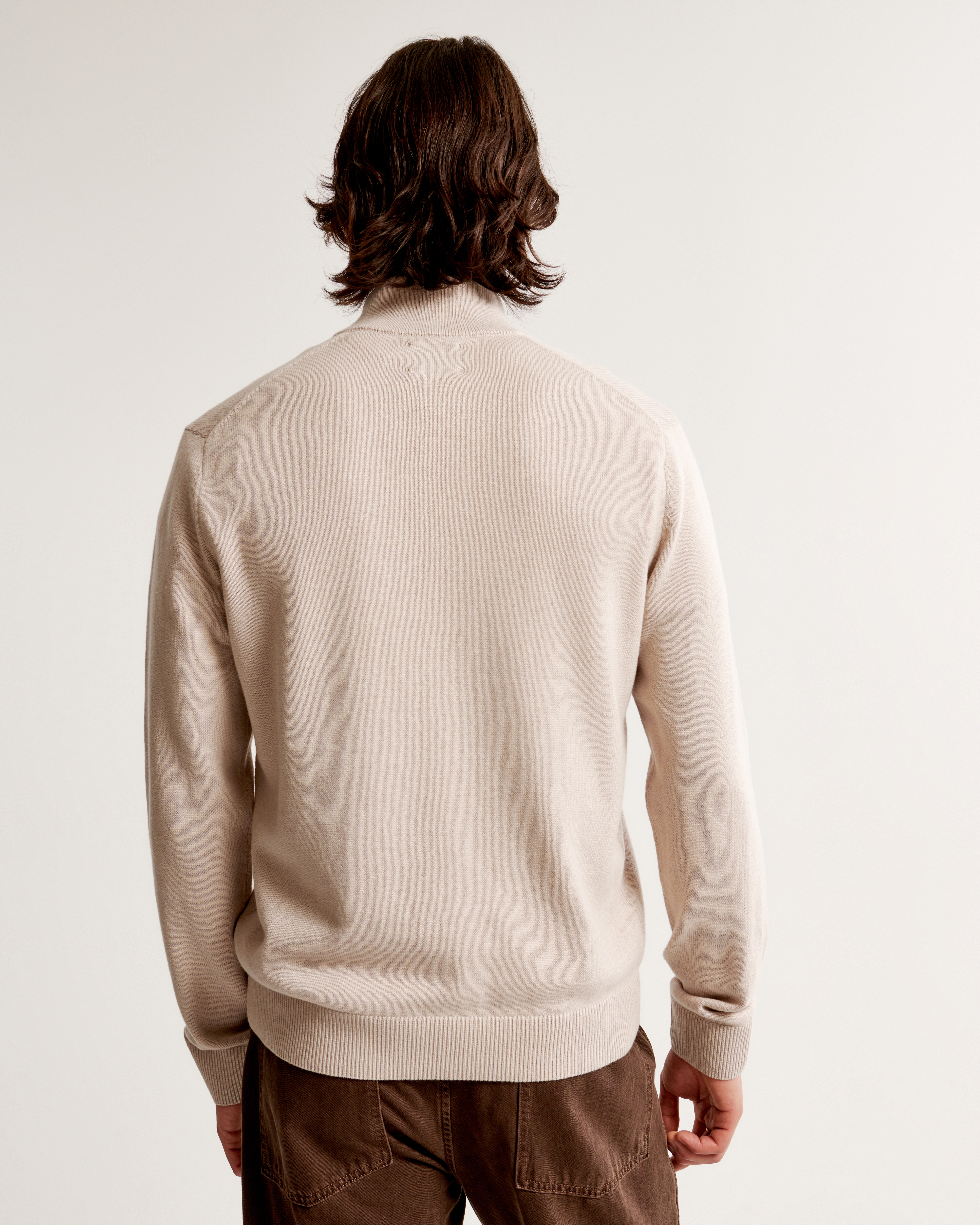 Men's Merino Wool-Blend Icon Quarter-Zip Sweater | Men's Tops