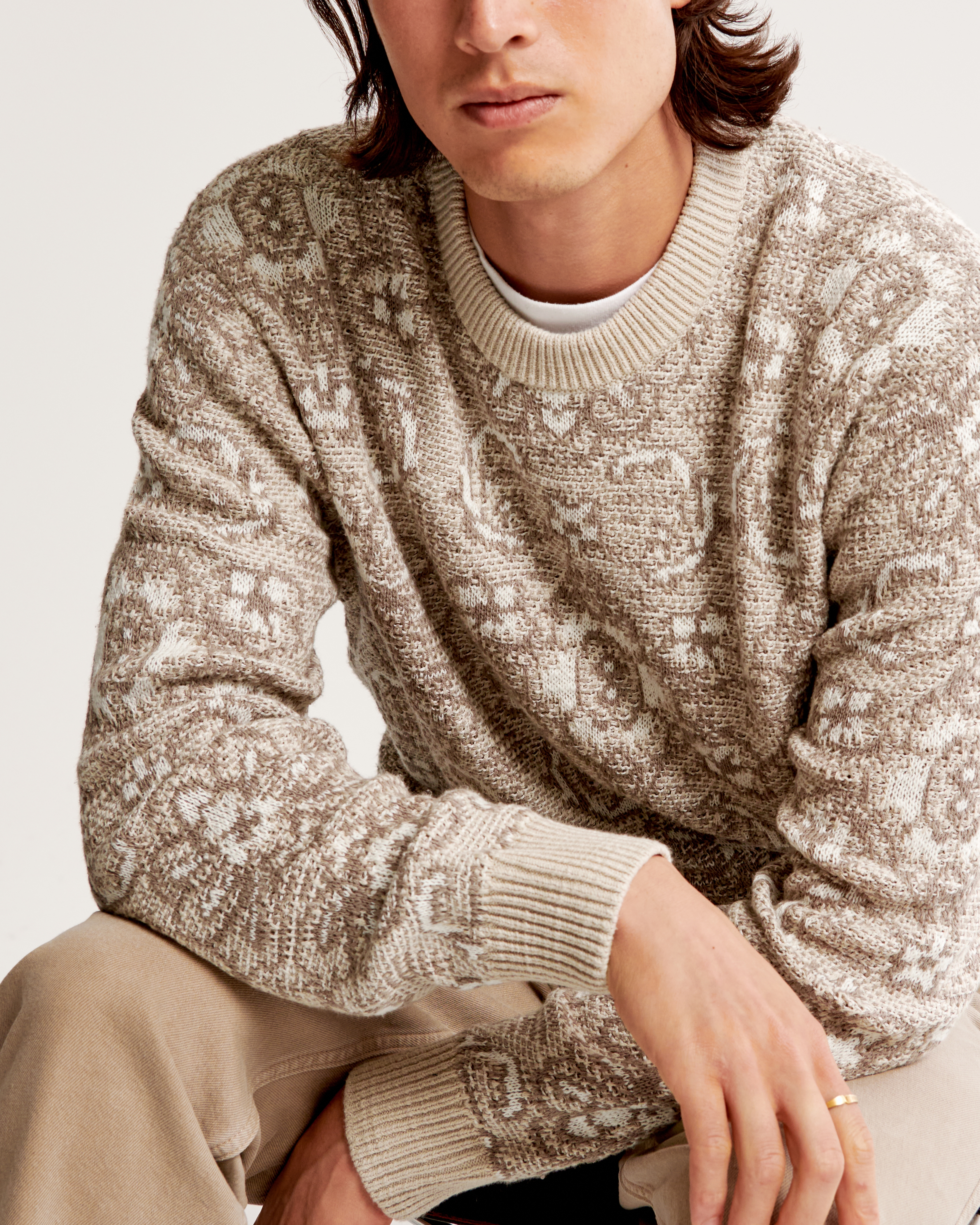 Men's Plated Crew Sweater | Men's Tops | Abercrombie.com