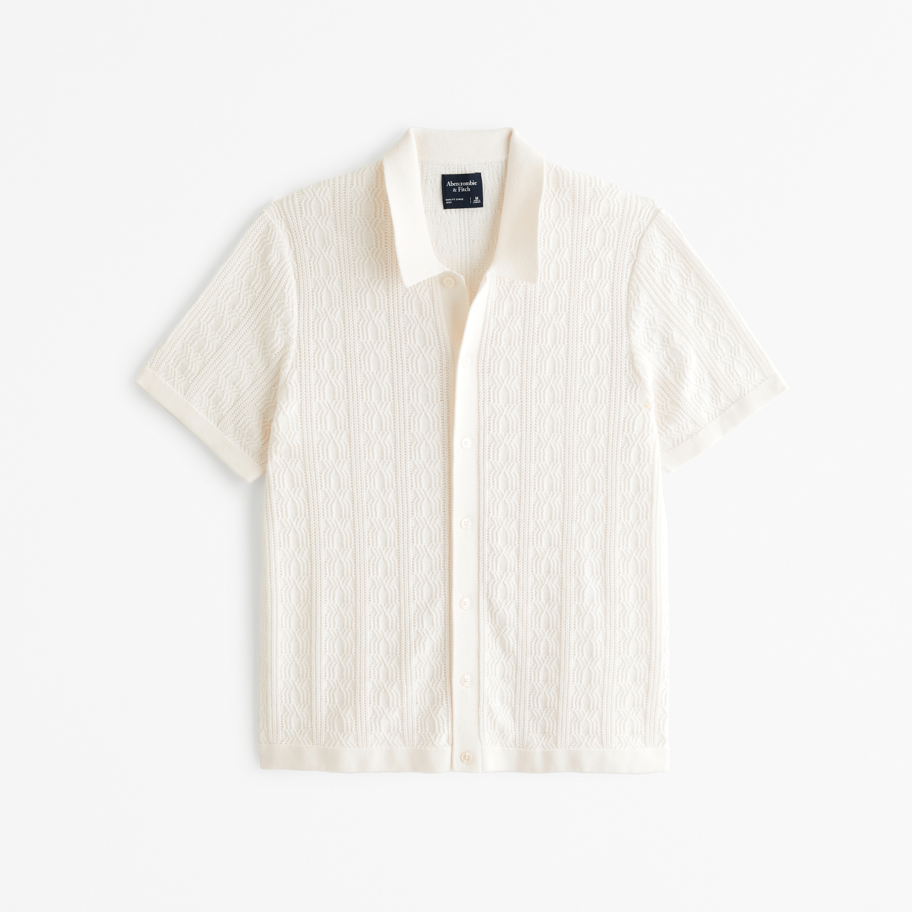 ★ ★ Lip Button Polo Sweater T22F1KTO074WT1XLG Men's Stitch Button-Through Sweater Polo | Men's Tops