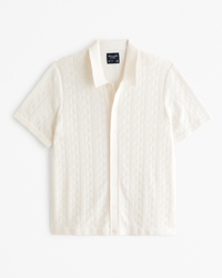 Stitch Button-Through Sweater Polo
