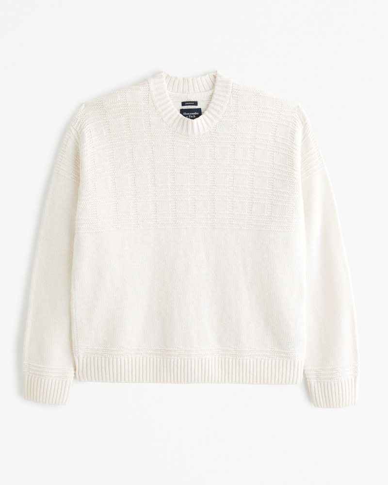 Men's Cropped Crew Sweater, Men's Clearance