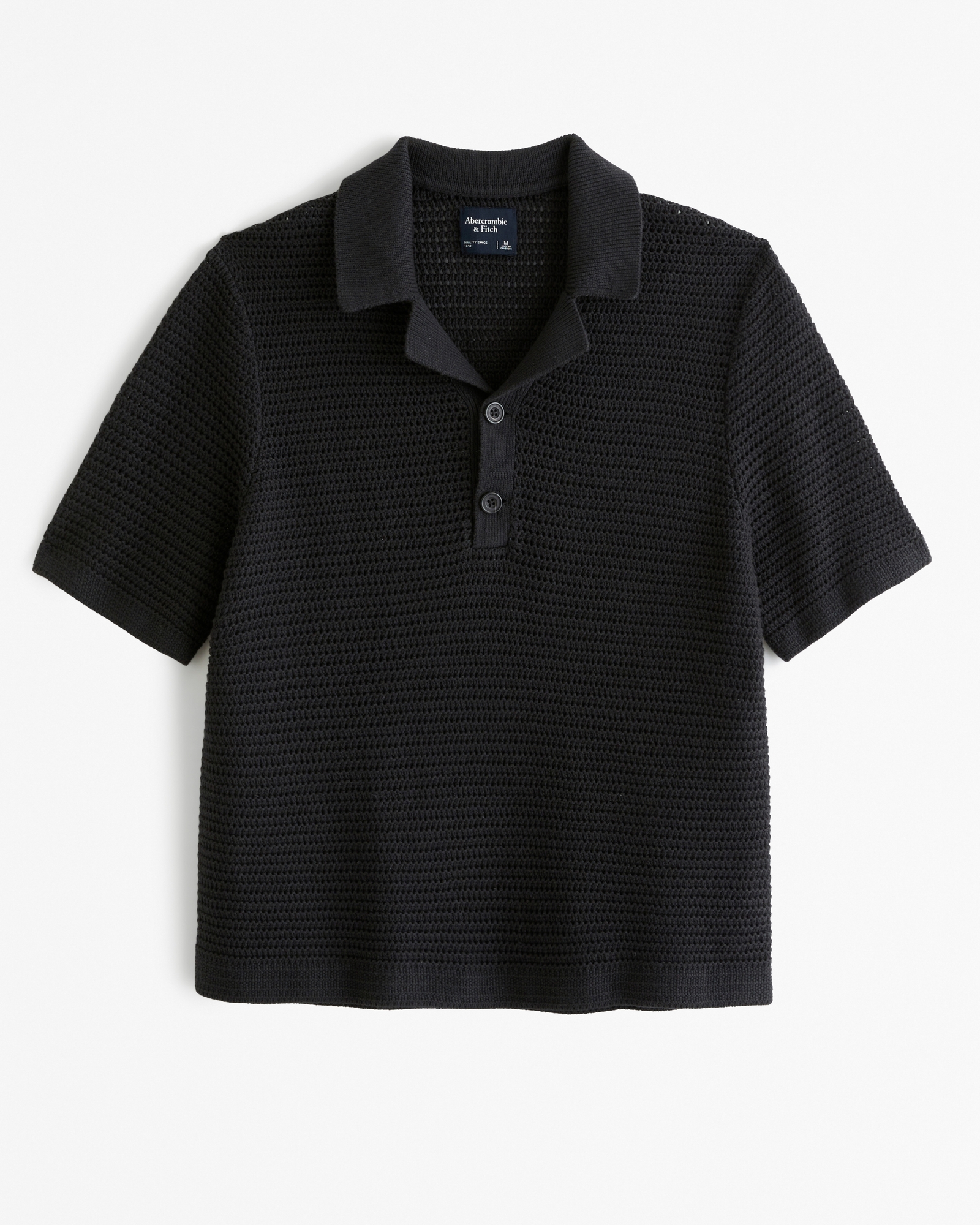 2-Button Camp Collar Sweater Polo