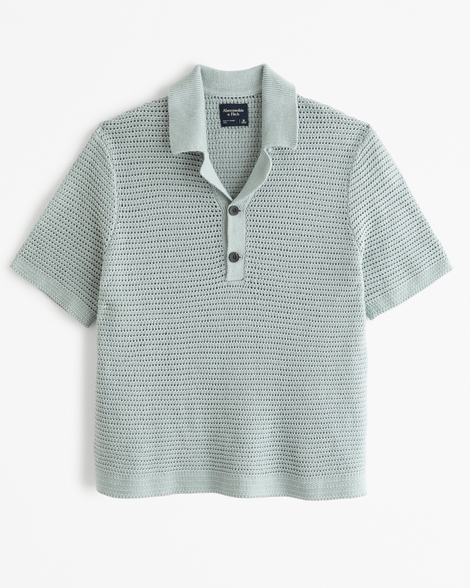 2-Button Camp Collar Sweater Polo