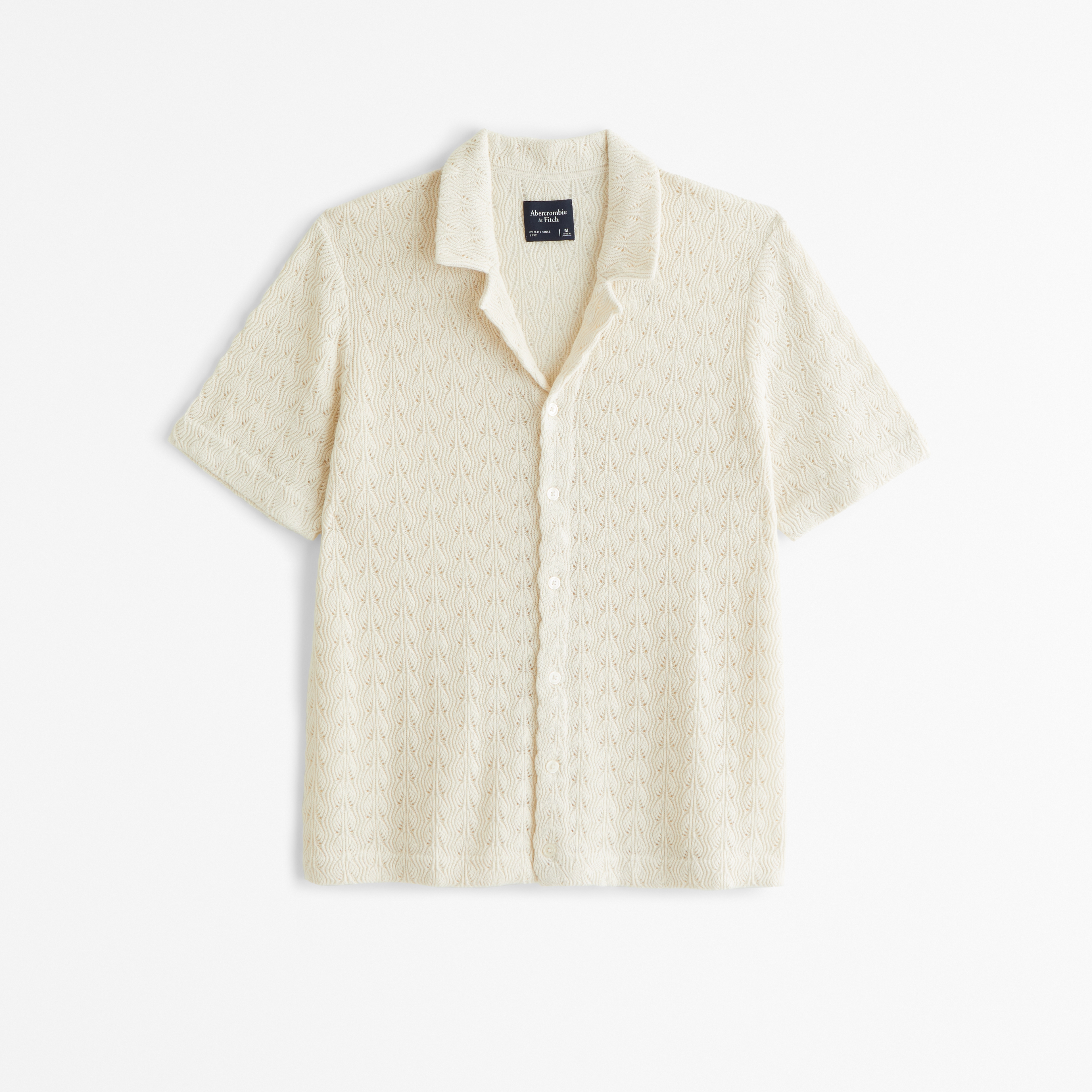 Men s Textured Knit Button Through Sweater Polo Men s Sale Abercrombie