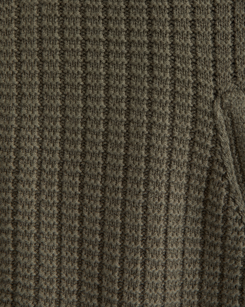 Cropped Stitched Sweater Shirt Jacket