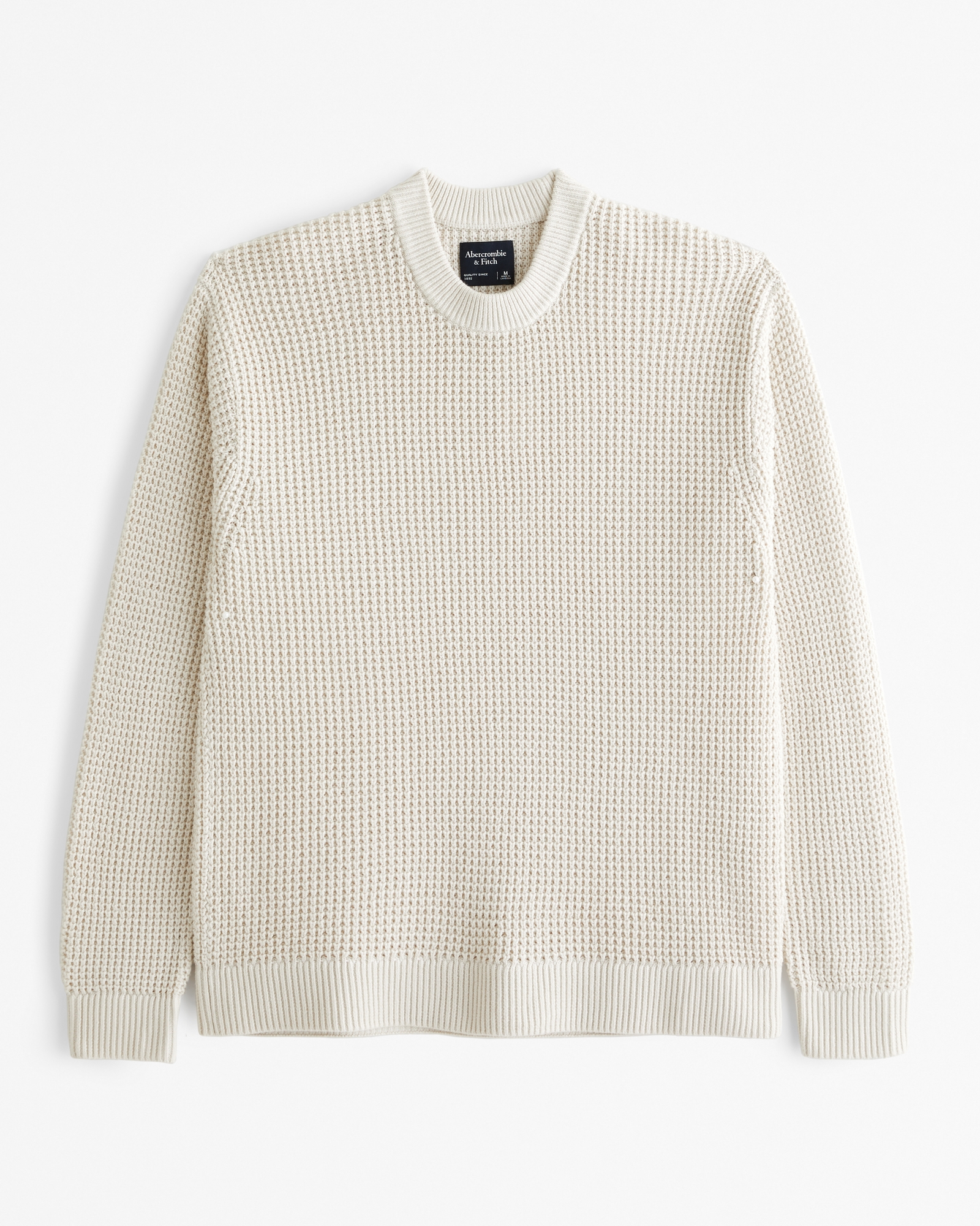 Oversized Waffle Crew Sweater