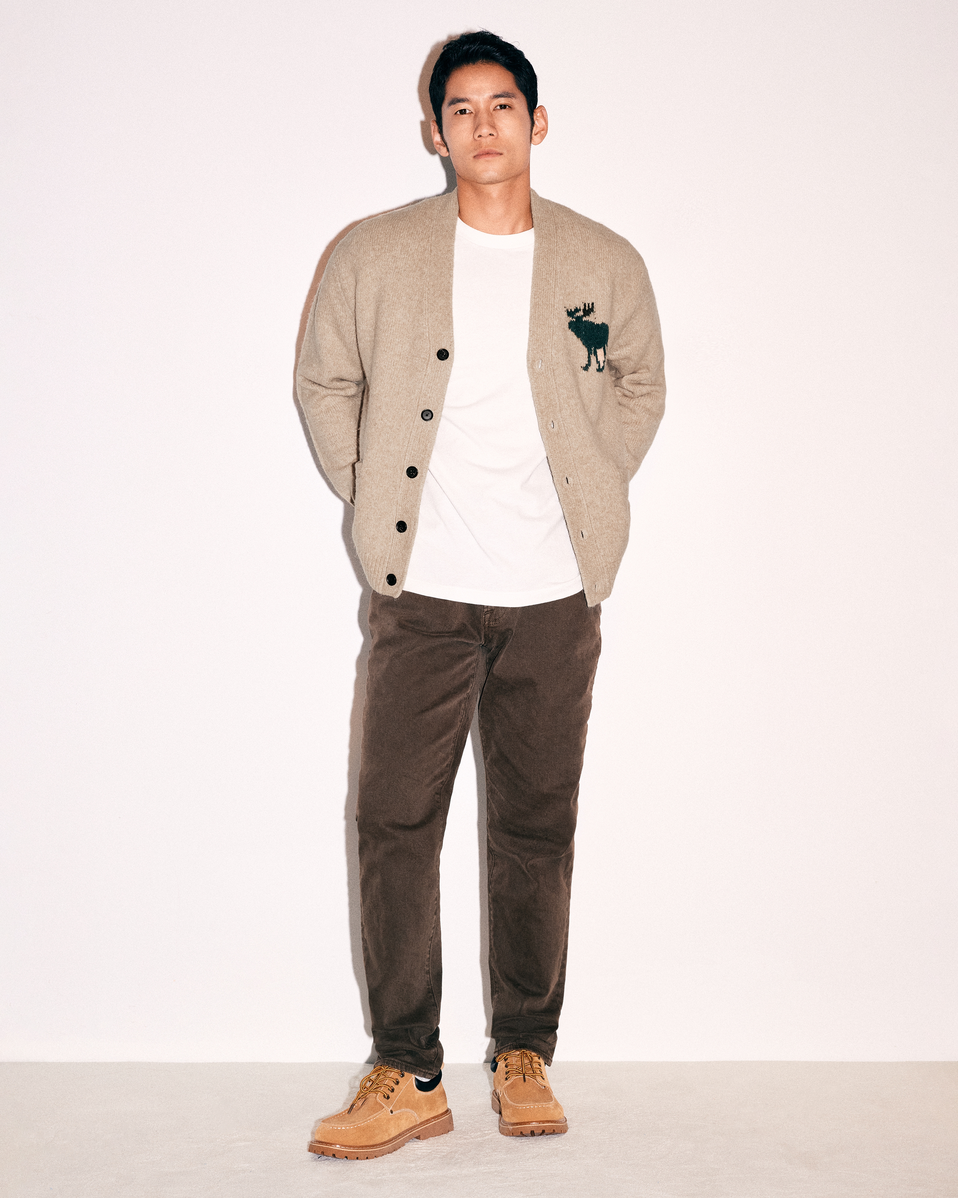 Abercrombie & Fitch インターシャ アイコン カーディガン メンズ インターシャ アイコン カーディガン | メンズ セール