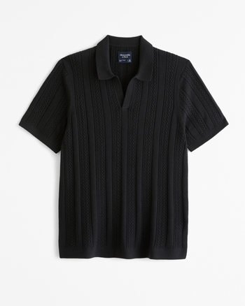 Sweater with polo collar store