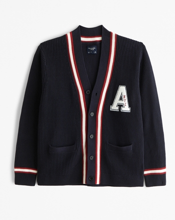 Men's Varsity-Style Logo Cardigan | Men's Sale | Abercrombie.com