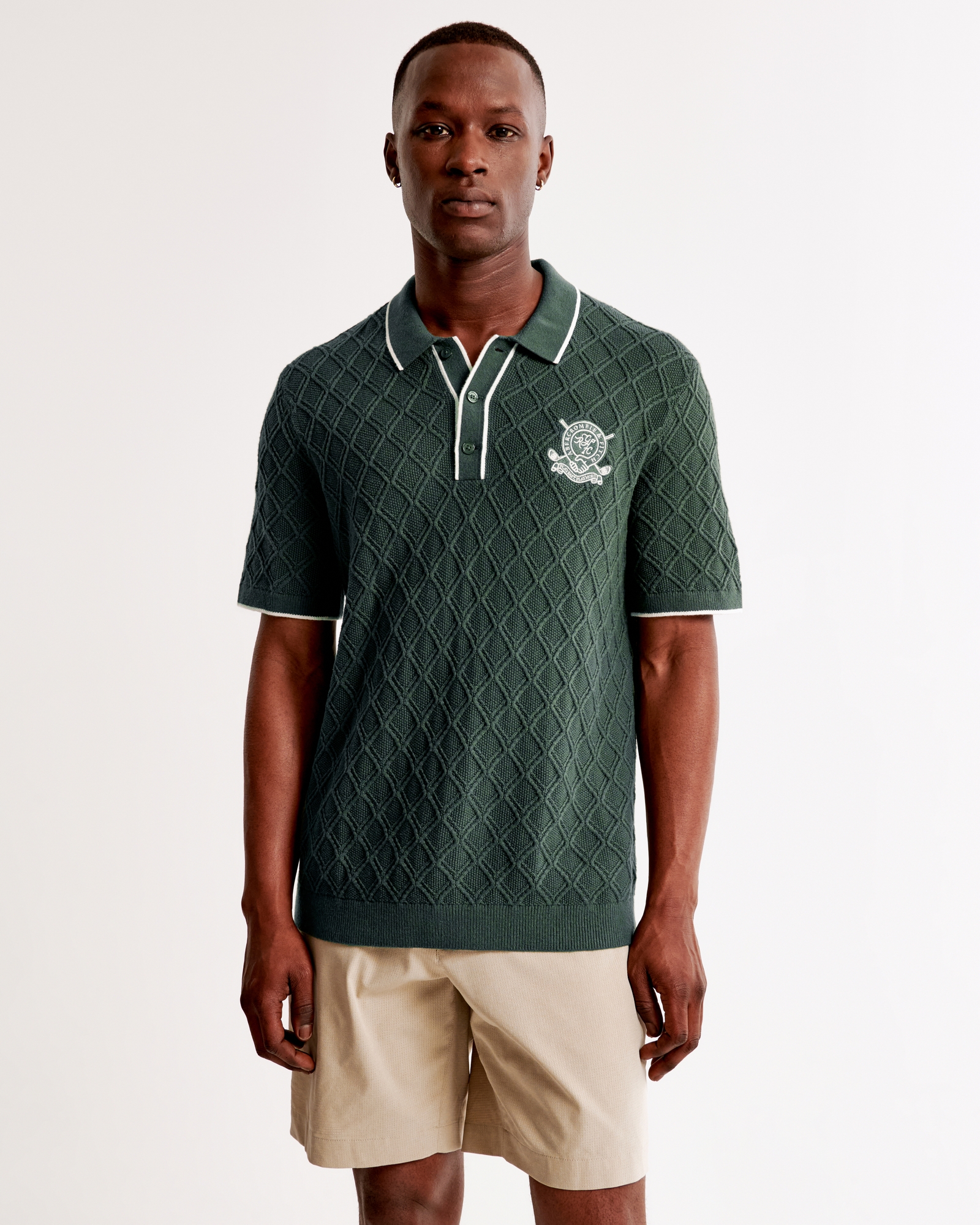 Random Golf Club 3-Button Sweater Polo