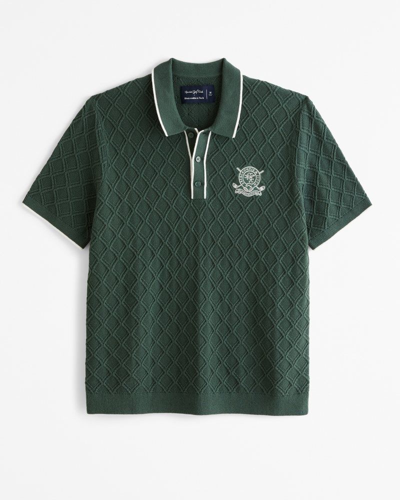 メンズ Random Golf Club 3ボタン ニットポロシャツ | メンズ セール | Abercrombie.com