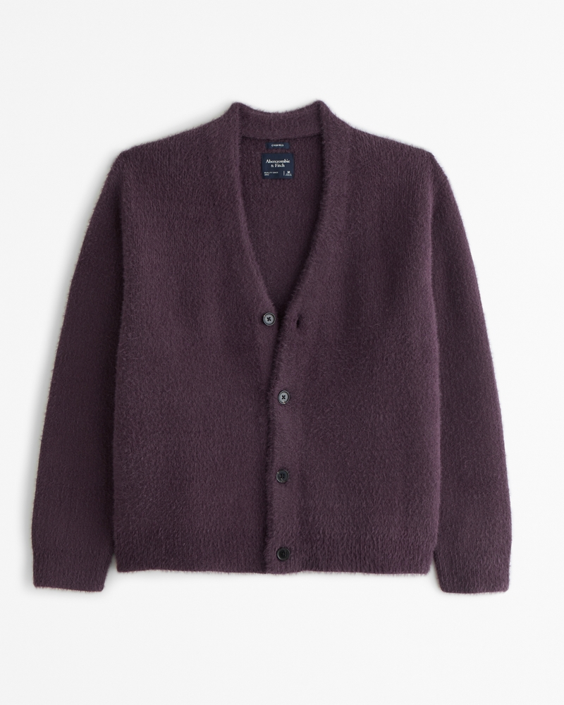 Men's Fuzzy Cropped Cardigan | Men's Clearance | Abercrombie.com