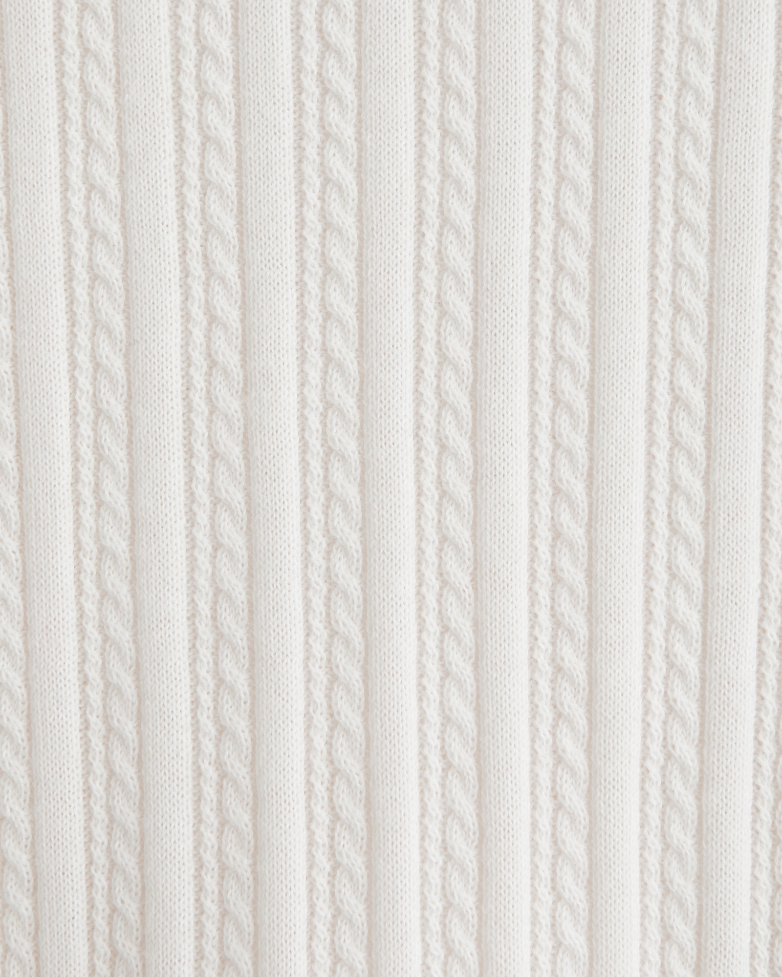 Merino Wool-Blend Cable 3-Button Sweater Polo