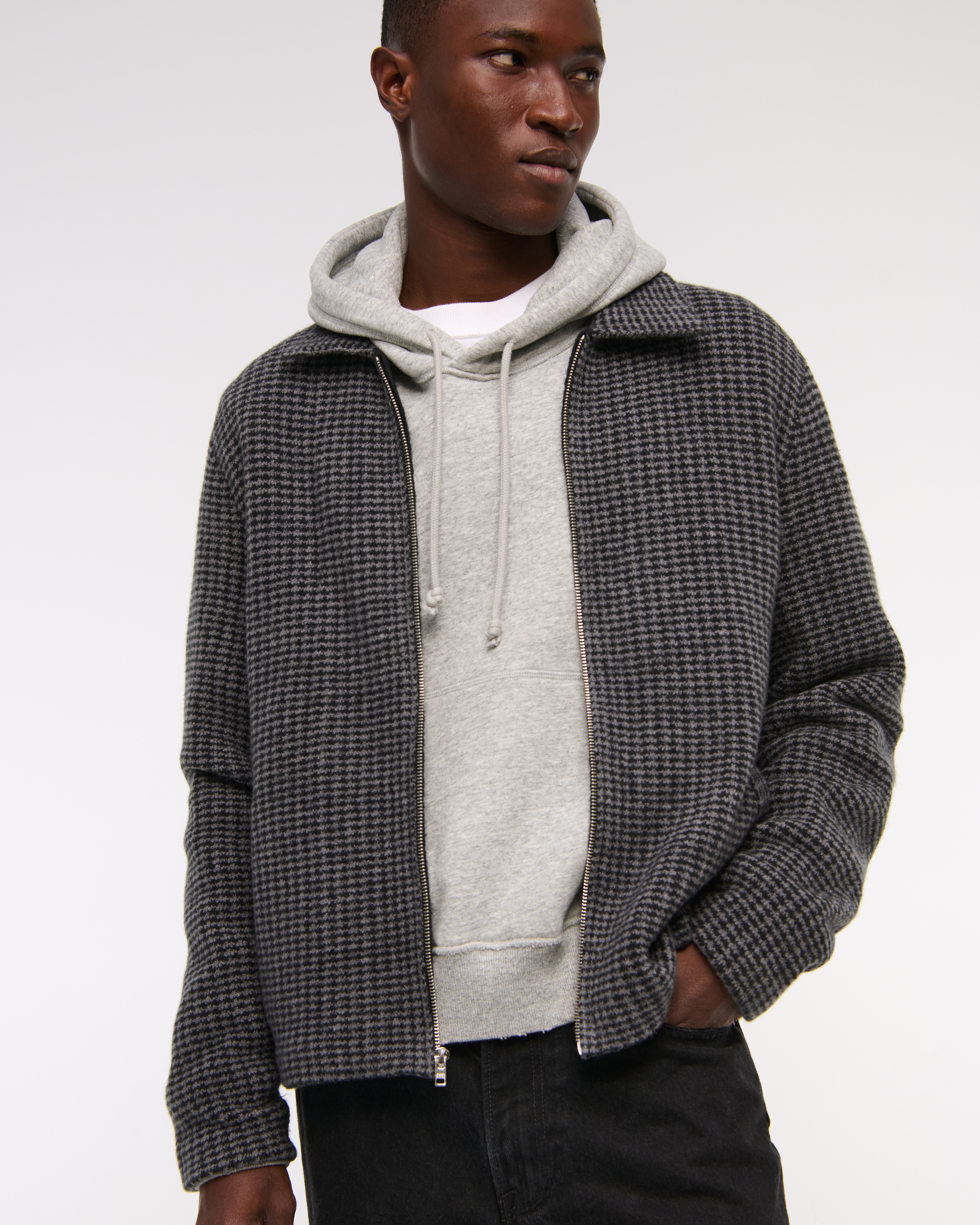 ★Abercrombie & Fitch★クロップステッチセータージャケット ☆Abercrombie & Fitch☆クロップステッチセータージャケット