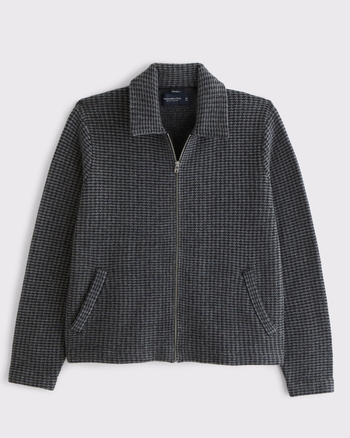 Men's Cropped Sweater Shirt Jacket | Men's Clearance
