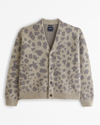 Abercrombie brushed leopard cardigan sales
