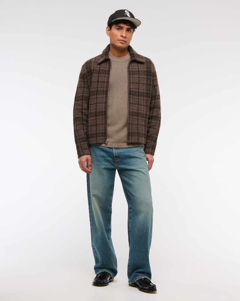 Cropped Sweater Shirt Jacket