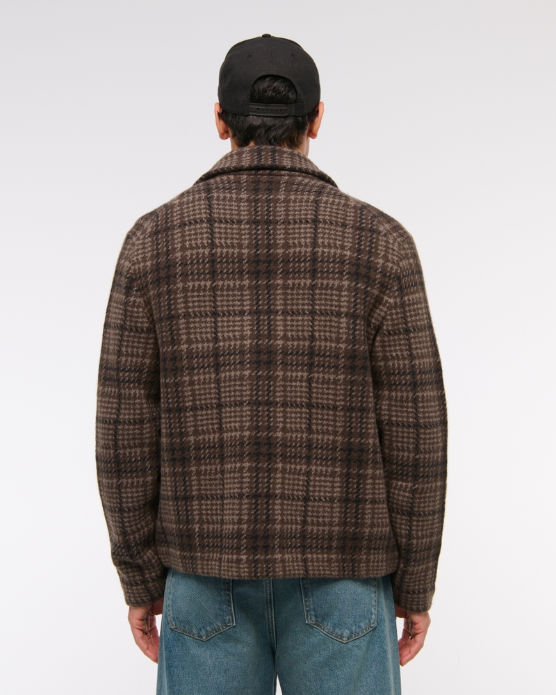 Cropped Sweater Shirt Jacket