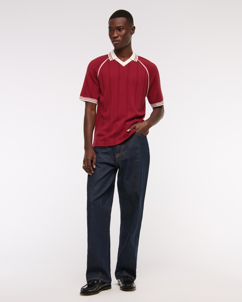 Men's Soccer Jersey-Inspired Sweater Men's Clearance