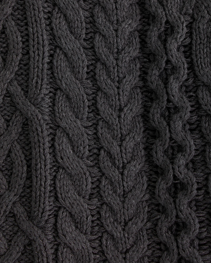 Oversized Cable Crew Sweater