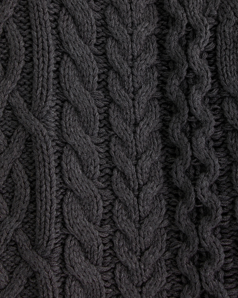 Oversized Cable Crew Sweater