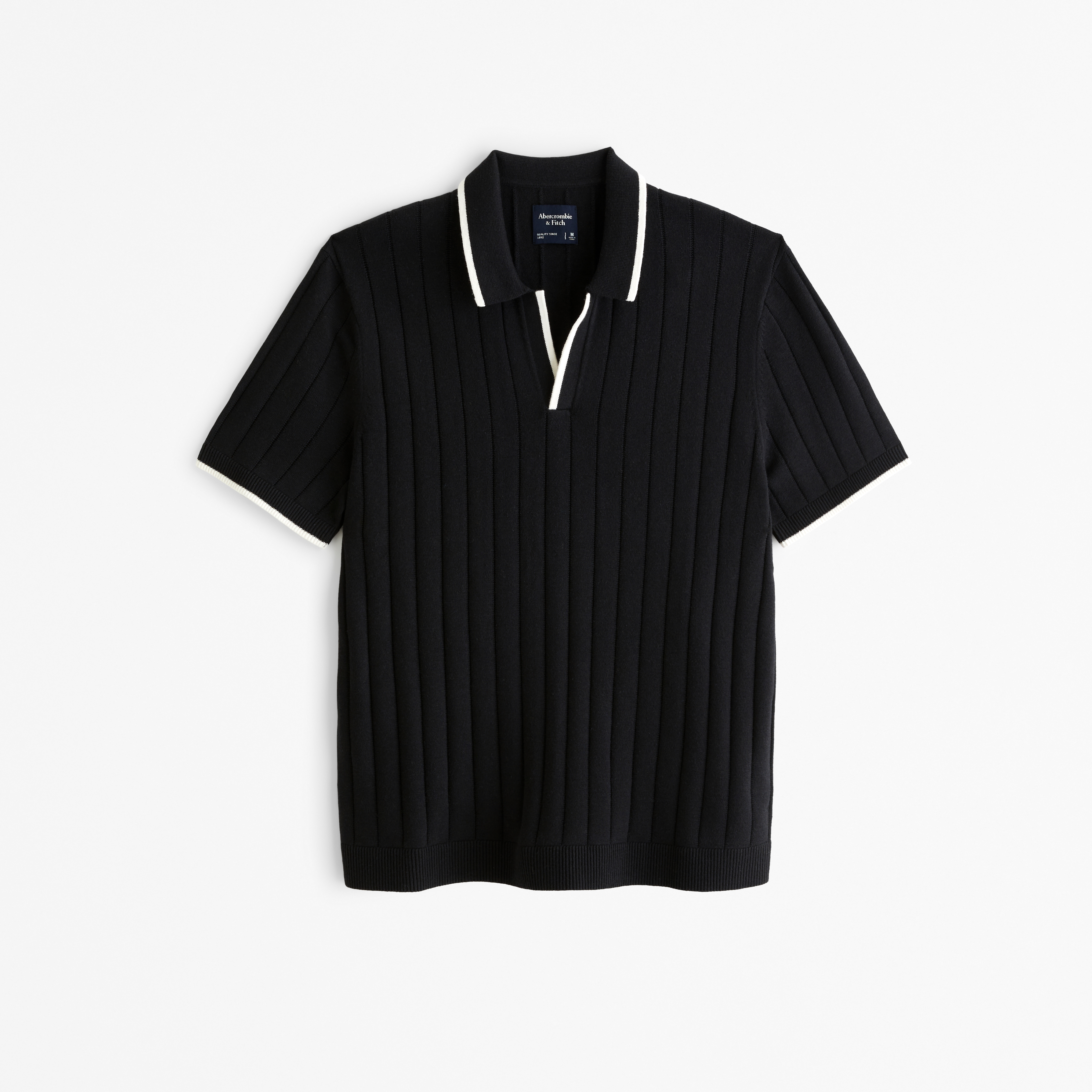 Black sweater polo best sale